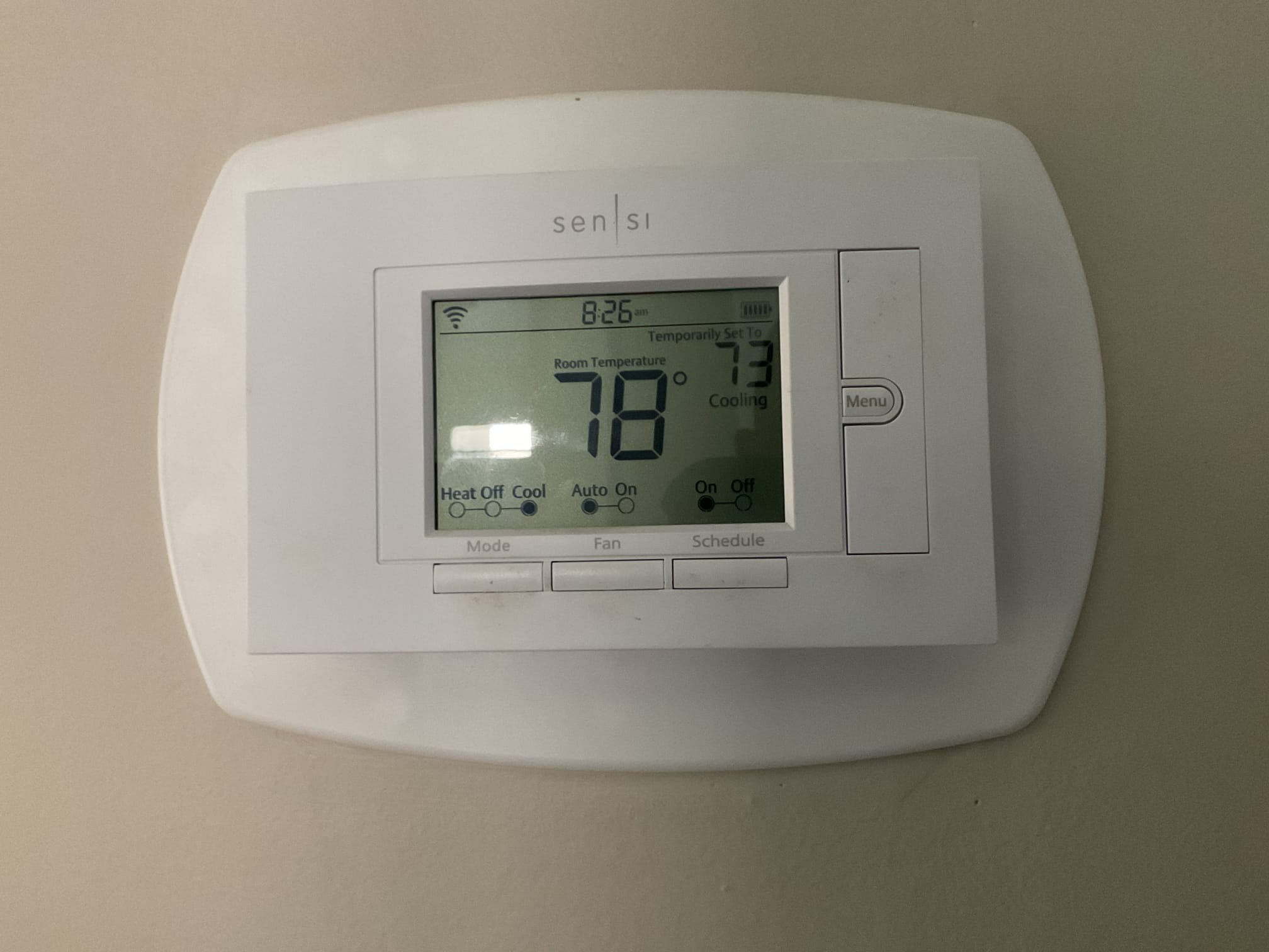 Performed a cooling maintenance on a split system with micro channel condenser coil. Refrigerant circuit diagnostics checked out good. Checked running/starting amperage on compressor/fan motor and measured running/starting capacitors. Washed outdoor units and performed courtesy service on mini splits. Thermostat/disconnect box: good. Pre-booked heating maintenance. System is cooling the home at the time of maintenance. 