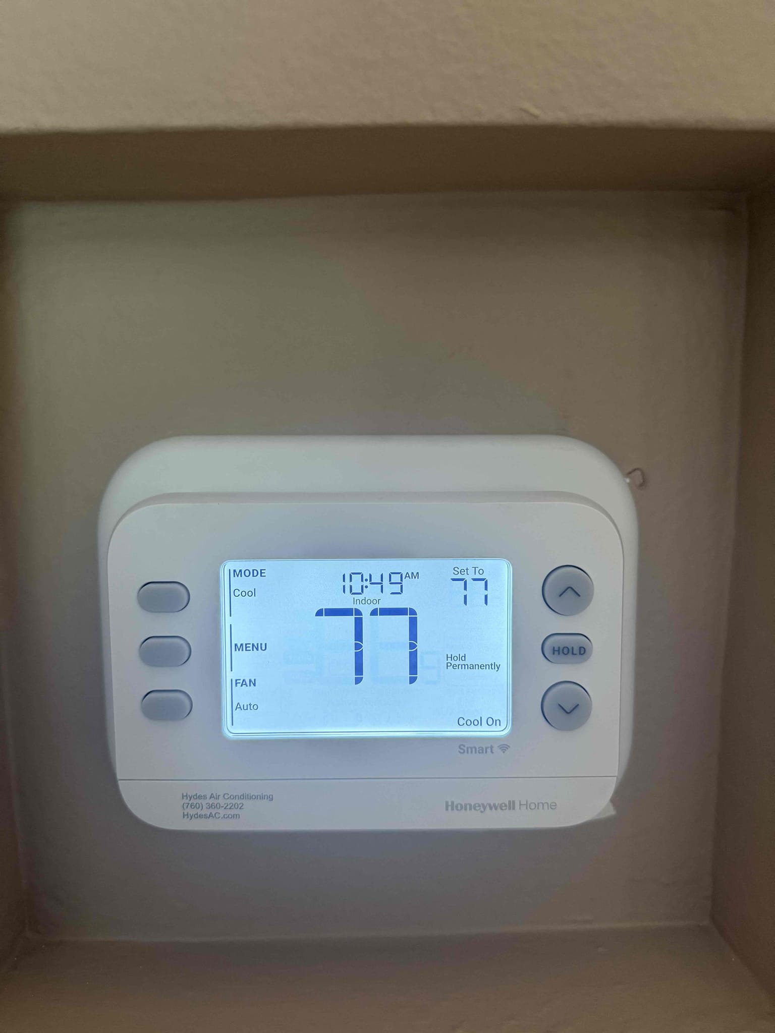 Performed a cooling maintenance on a 2025 American Standard condenser, condenser located on front side of home, filter located inside fau, fau located in outside closet and in garage, changed 20x25 & 14x24 filter, flushed condensation line, check for thermostat, on condenser check for amperage and voltage, check for compressor, check for freon level, check for capacitors, check for disconnect box everything within range also clear out dust accumulated inside electrical component area and rinsed condenser coil. System is working within specification in cooling at the time of maintenance.
