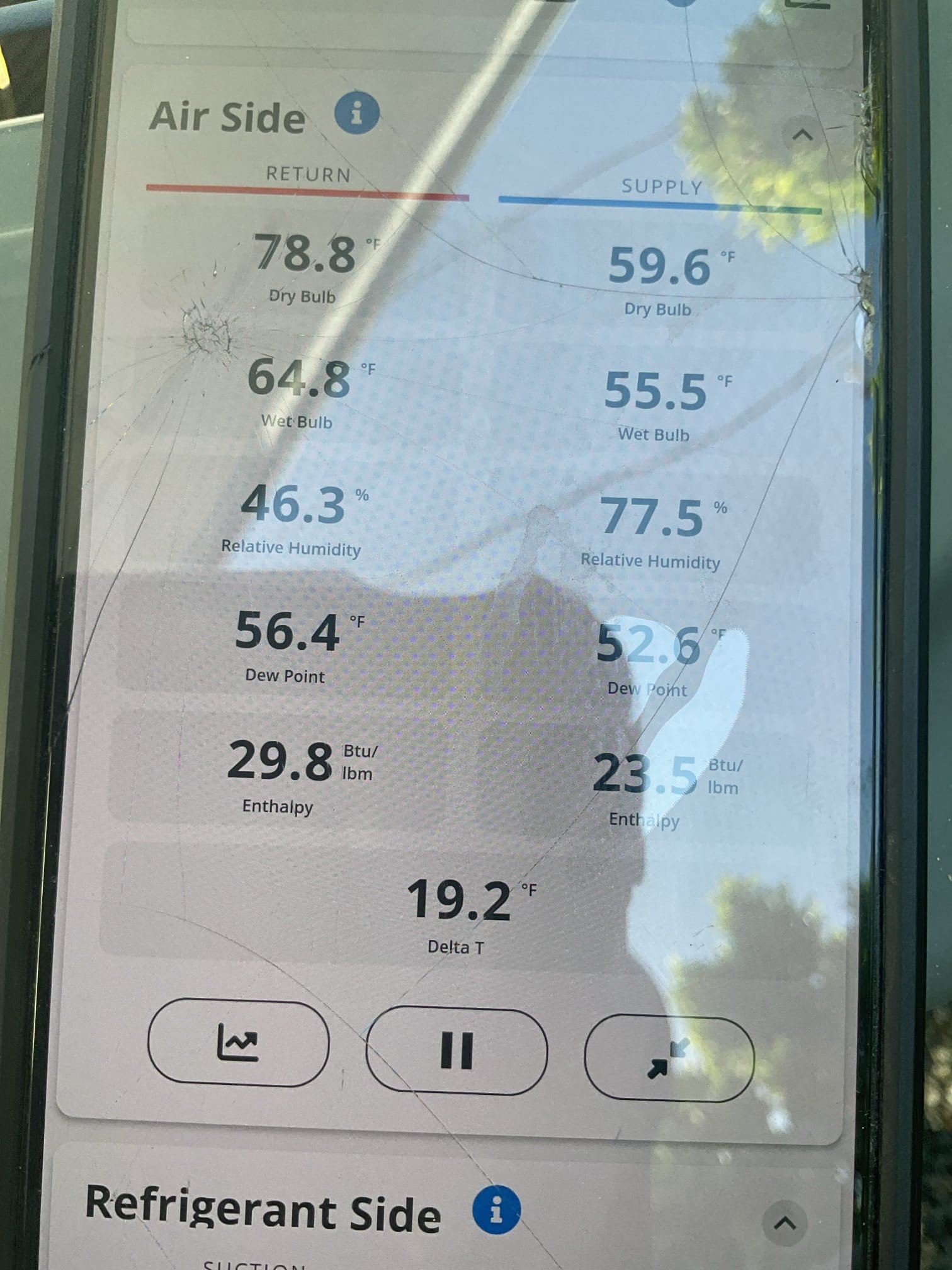 Performed a cooling maintenance on two split TRANE units. Cleared condensate drain, washed outdoor unit and replace filters. Installed two float safety switch – paid via CC. Checked capacitors, electric motors and refrigerant circuit diagnostics. Thermostat/disconnect box: good. Both systems are cooling the home at the time of maintenance.
