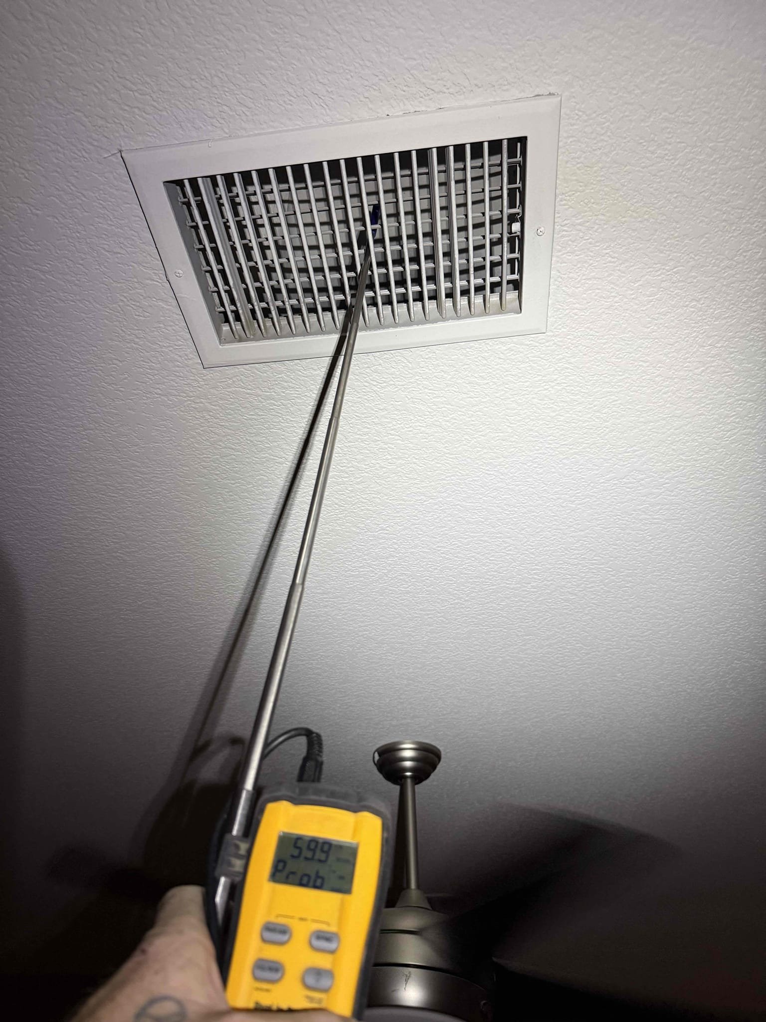 Bedroom unit (2010 RUUD) had blown high voltage fuses. Replaced and outdoor condenser came on, compressor and condenser fan motor. Checked amps, refrigerant charge and temperature split (21°). System is cooling properly now. Informed homeowners of age of system and average life expectancy in the desert of 10-15 years and so that’s when systems start to have frequent breakdowns/repairs. Homeowners fot their 15% discount and 2-year warranty as Hyde’s family comfort club maintenance plan members.