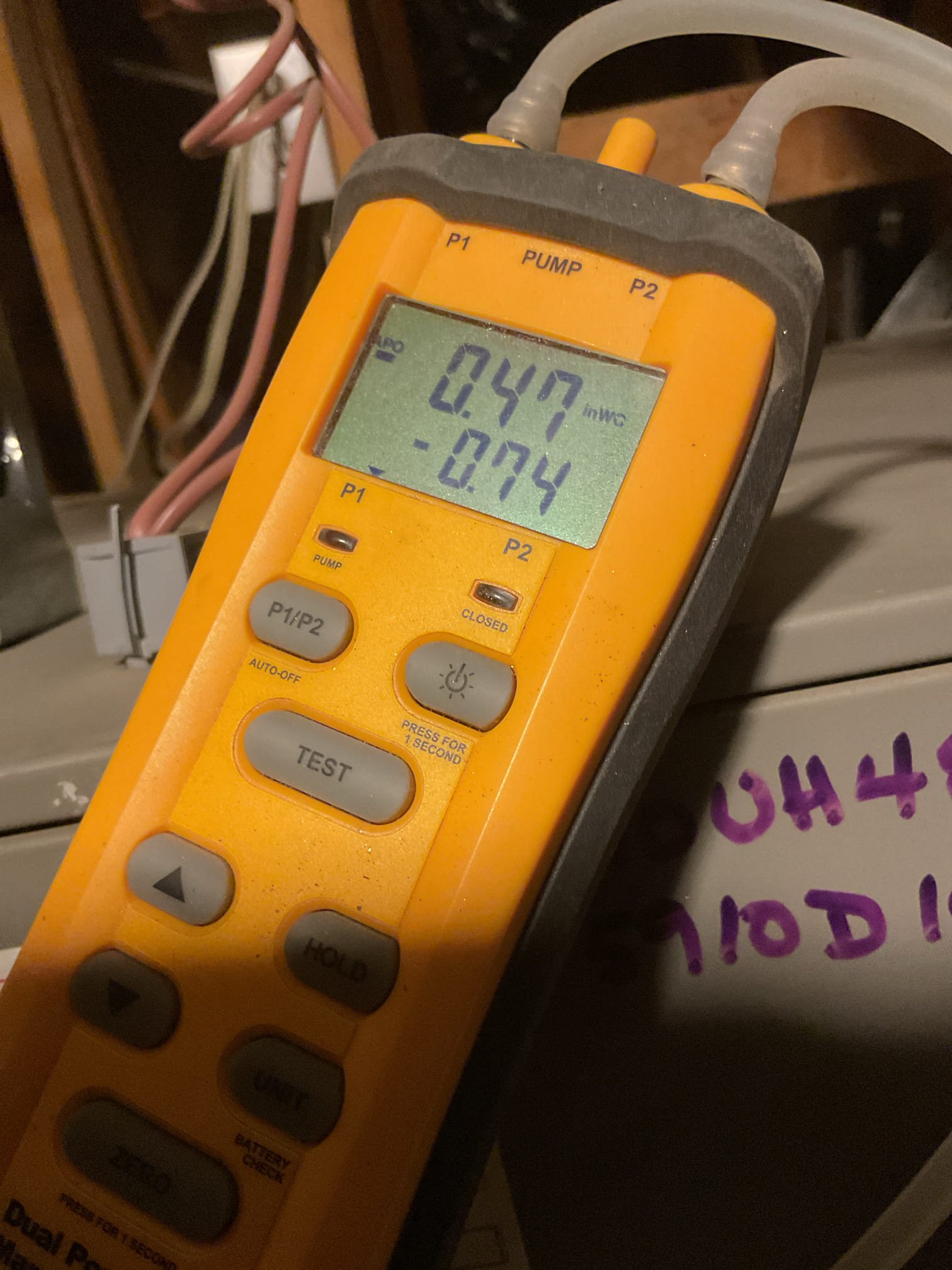 Performed a heating maintenance on a casita heat pump and a gas furnace, located in the attic – master closet access. Measured static pressure measurements and blower motor amp draw. Replaced blower motor capacitor – paid via CC. Cleared condensate drain line. Gas furnace executed the sequence of operation in heating. Heat pump refrigerant circuit diagnostics was good and cycled system in heating. Excellent temperature heat rise from gas furnace. Both systems are functioning according to manufacture specifications. Pre-booked cooling maintenance. 