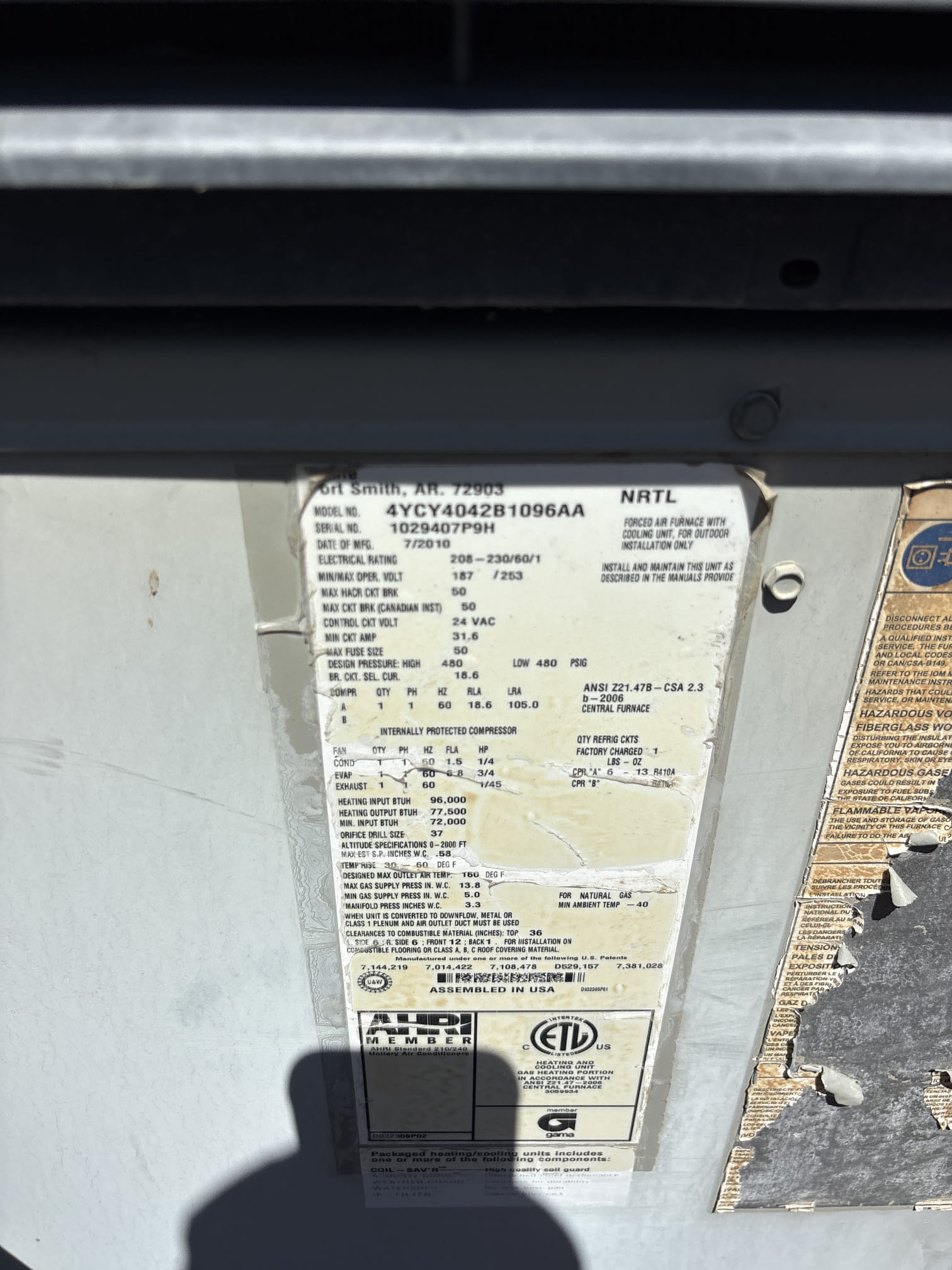 Installing Gold 3.5 ton 15 Heat Pump Package Unit Two Stage Cooling.
