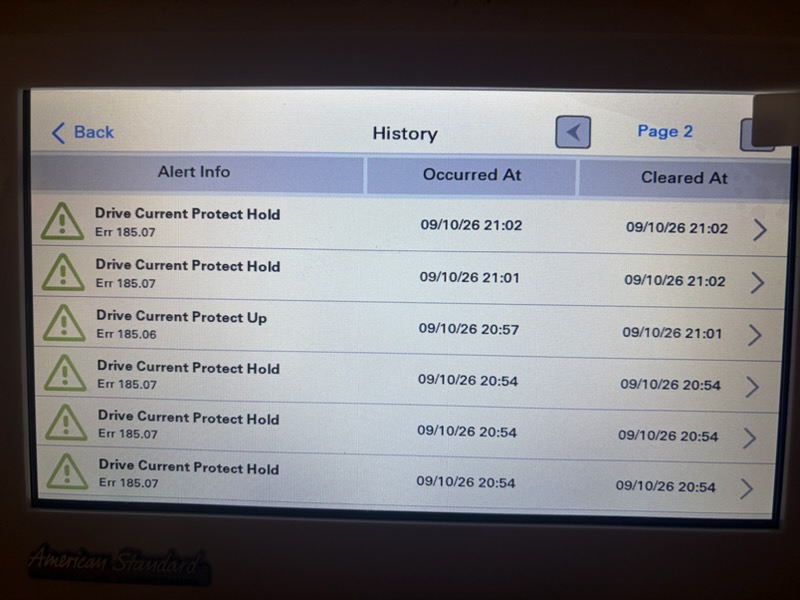 Upon arrival client stated living area system S-FBJF had to be rebooted again on Saturday night. Per management they stated ambient temperature sensor showing fluctuating all the way down to 40 degrees. Replaced ambient temperature sensor and tested. Maintenance scheduled October 6. Advised during maintenance we will check attic for static pressure as well as any duct work. I noticed system is a three ton with a 20x20 return. Advised on possible enlarging of return or cutting new one in.