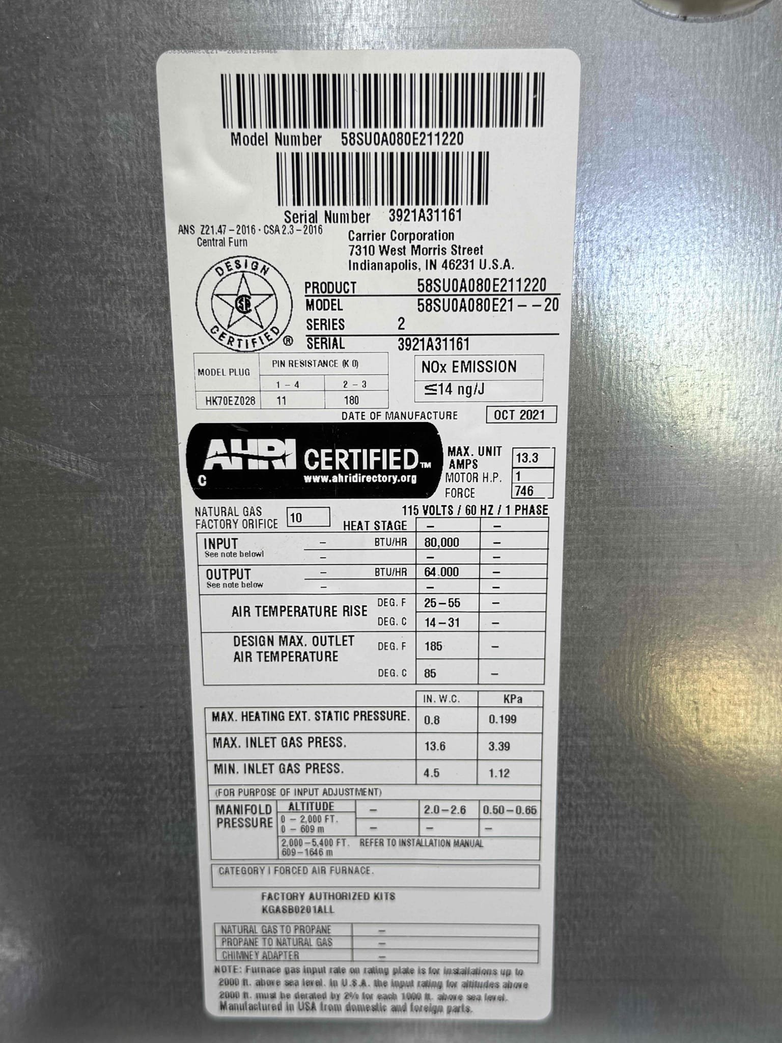 Bermuda Dunes, CA - Homeowner heard loud squeaking sound from garage units. Main culprit was furnace on the right, one of left had rattling main panel cover. Tightened left unit panel and noise from right unit was ECM motor housing vibrating between furnace mount slits. Tightened what I could. Nothing wrong with motor, blower wheel, motor mount or housing, just solace made over time of vibrating. Much quieter cannot hear inside home or at garage anymore unless you put your ear next to it. Sounds better to homeowner. Also informed her nothing was broken or in danger but I can see the coat of new housing and if can tighten where it slides into furnace. Informed it may not do anything significant and would be very expensive.