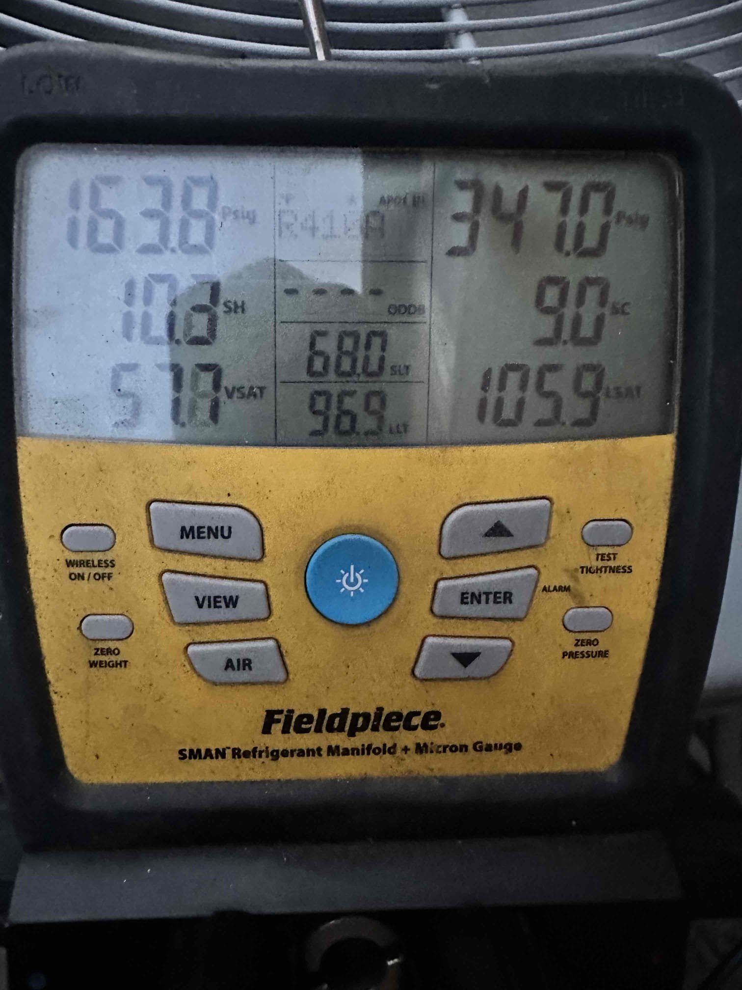 Cathedral City, CA - Upon arrival client stated home wasn’t keeping temperature checked Freon levels little low balanced out sub cooling curtesy rinsed condenser down and signed up client on comfort plan unit is cooling property at this time. We will monitor Freon levels 
