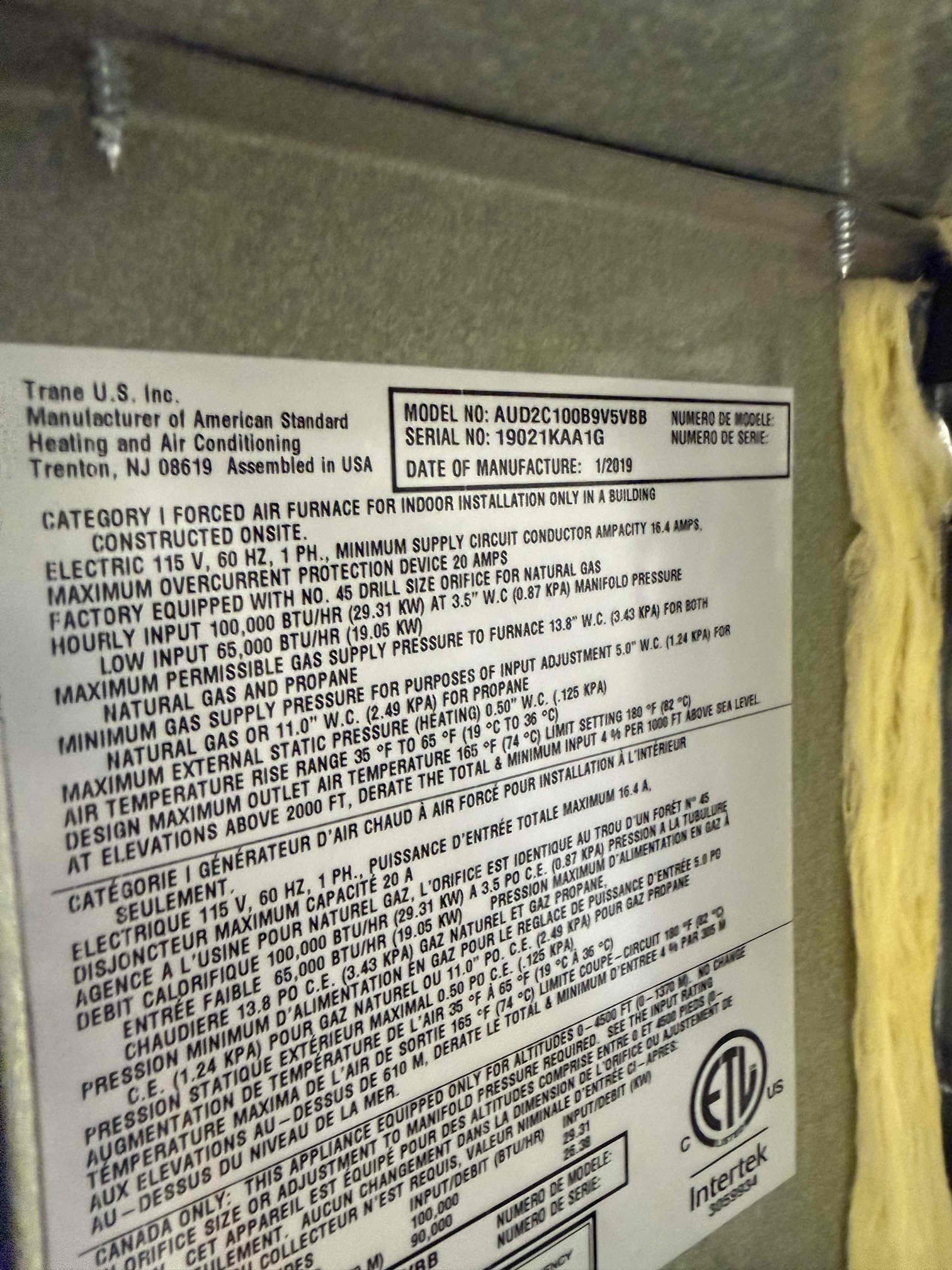 I Performed Maintenance on the Heating System. Also cleaned a washable filter. The system is a 2020 American Standard Gas Electric Split System. I also flushed the condensate drain. Condensation drain drains into laundry tap. I inspected blower motor compartment and evaporator coil and both are clean. Cycled the system in Heat and Cool and both are working properly. At the time of today’s maintenance visit the system checked out operational. Scheduled next maintenance visit online. 