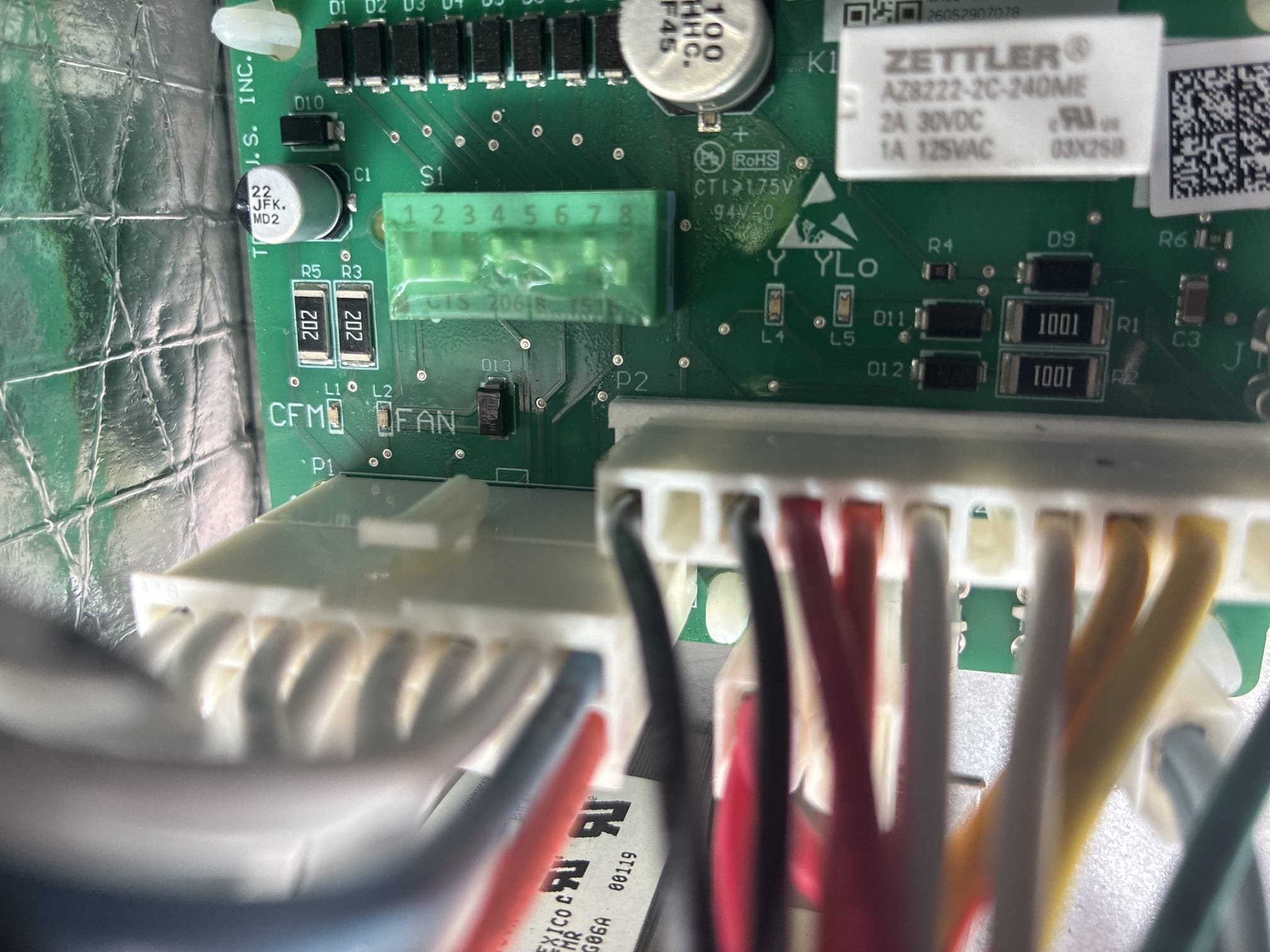 Palm Springs, CA - Replaced filter and lowered fan speed to 350. Noise went away