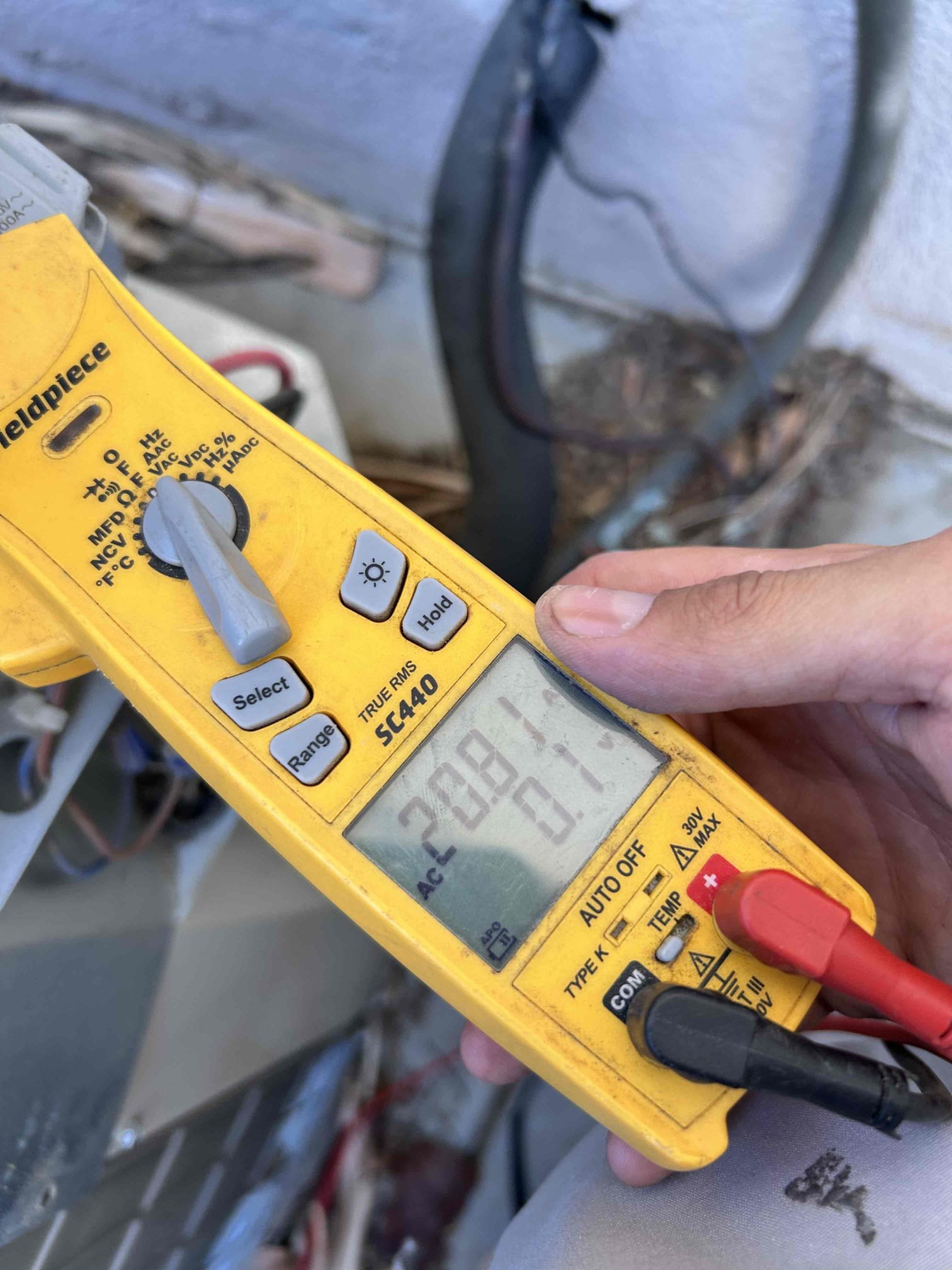 Performed annual maintenance on both indoor and outdoor equipment.

Maintenance and System Inspection
* Replaced both air filters: 20×25 and 14×25.
* Checked both thermostats and verified they were operating within range and calling for heating and cooling.
* Inspected blower motor capacitors, checked motor amperage, and inspected the flame igniter.
* Checked cooling compressor amperage, condenser fan motor amperage, and startup amperage.
* Washed both outdoor both condenser coils.
During the operational check, the 5-ton compressor was found to have an elevated startup amperage of 144 amps. Recommended installing an approved hard start kit to assist with compressor startup.
Installed the approved hard start kit, which reduced the compressor startup amperage to 46 amps.
Will provide estimates for the additional circuit and supply work.
The client is also interested in a new supply grille. An estimate will be provided. 16x10
Both systems were cycled and tested in cooling mode. Systems ar