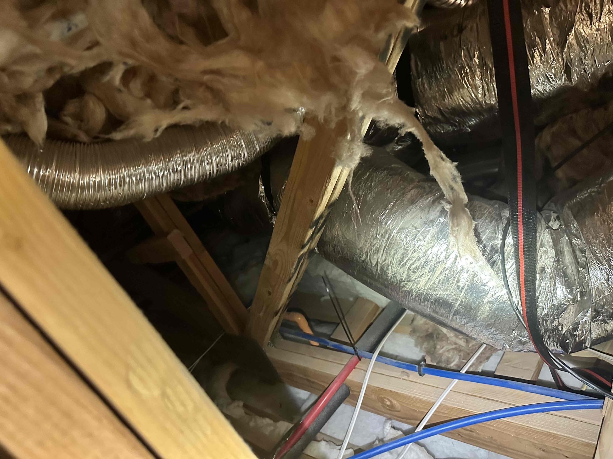 Rancho Mirage, CA - After Diagnostic found too much airflow, making noise underneath the door going to get what management  about running return air  into master bedroom there’s hardly any room in the attic