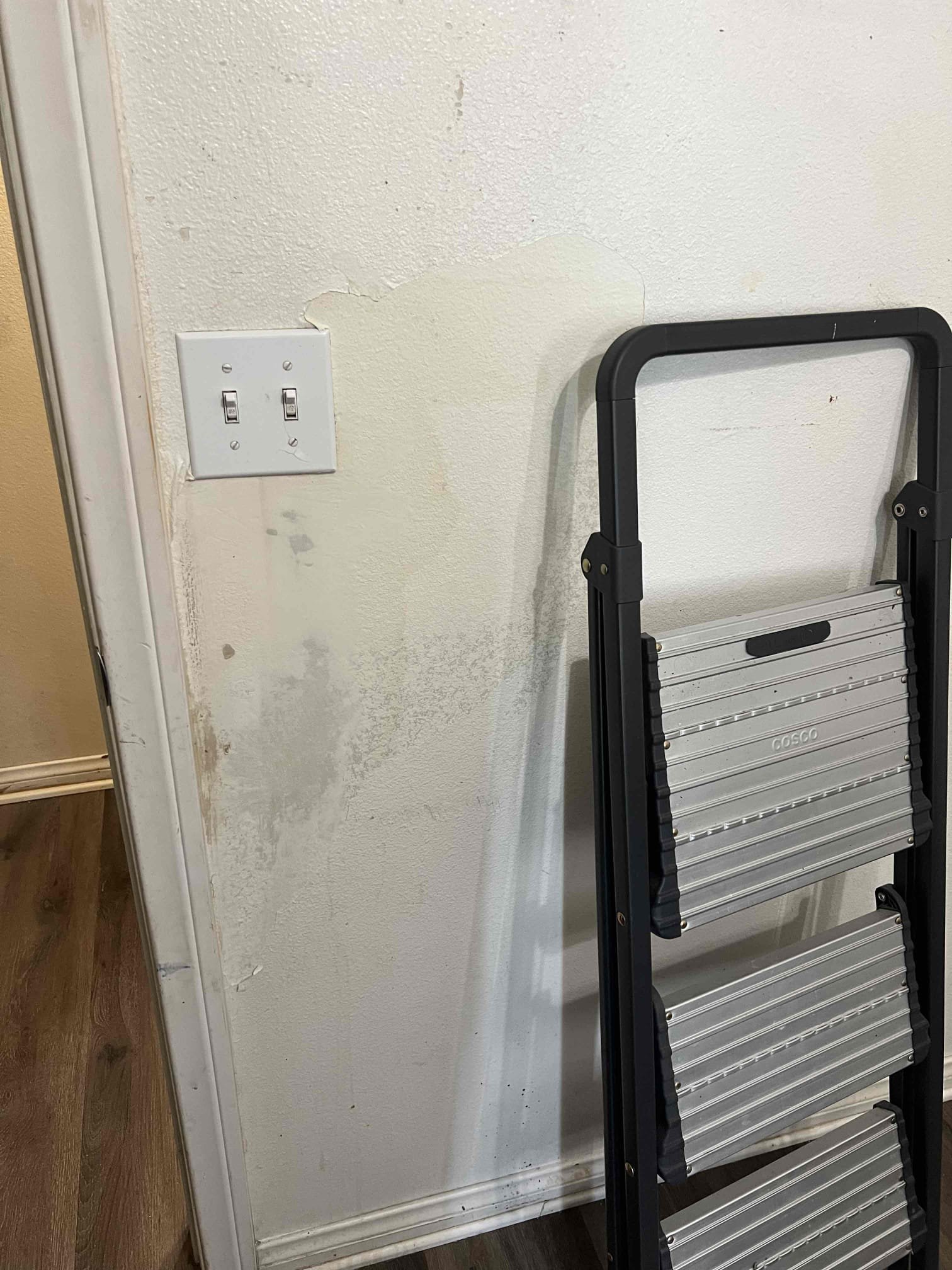 Thermal, CA - Due condensation backed up, need to have Angelo touch up drywall and paint, also have him verify drywall is in good shape and replace if needed 