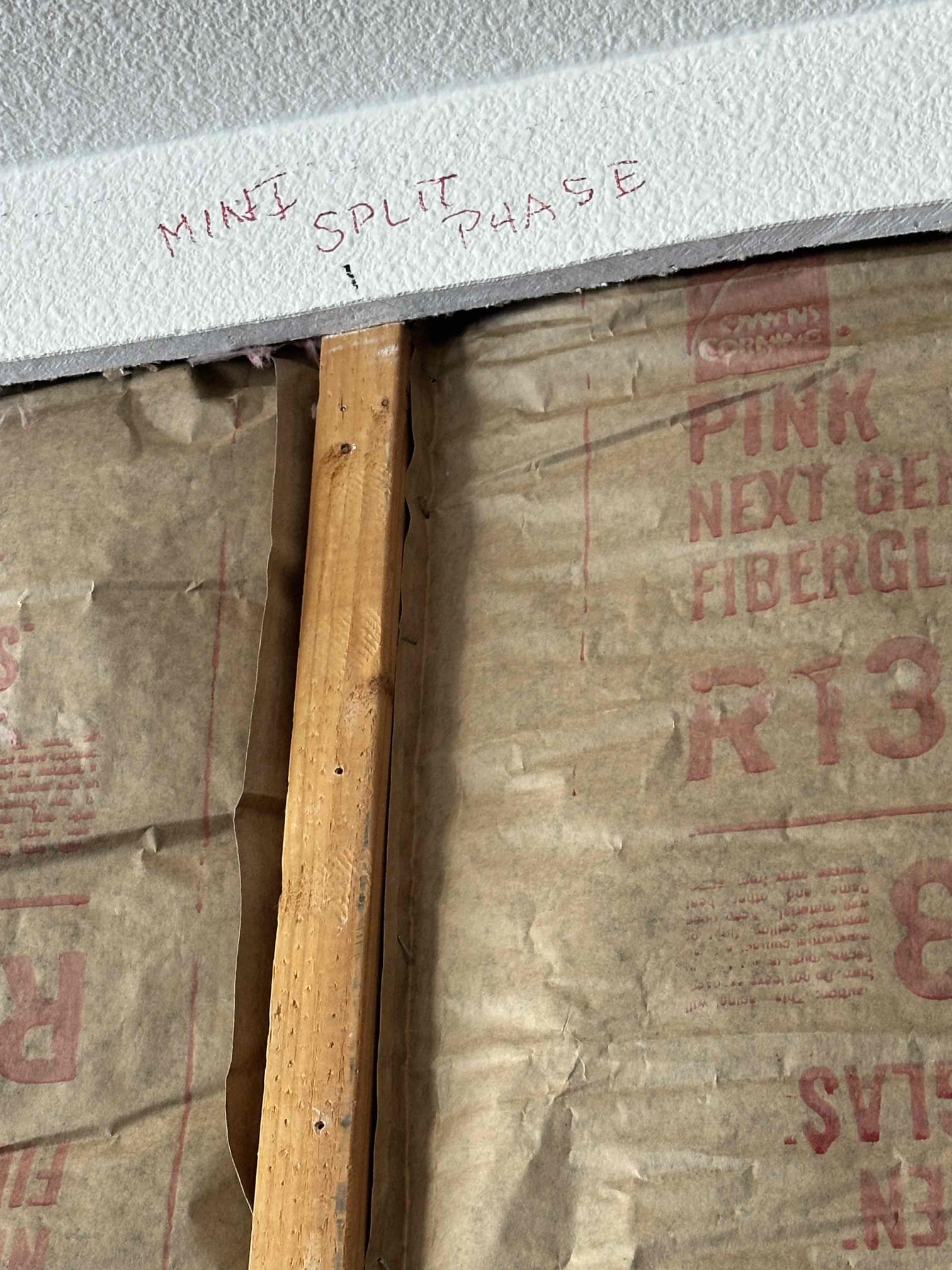 La Quinta, CA - Sent estimate Client is aware needs to put drywall up to hang ductless 