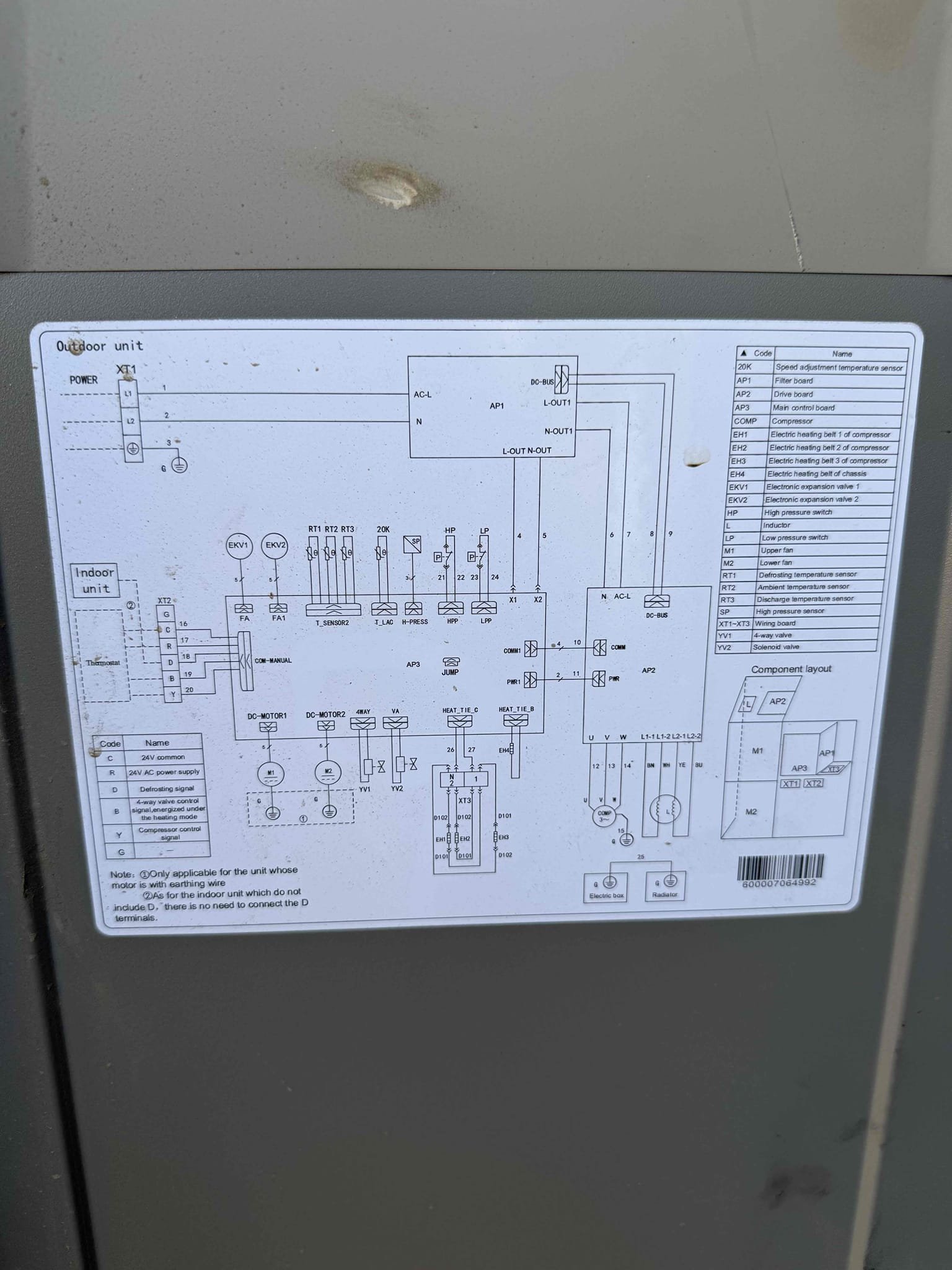 Found a 2021 AC Pro side discharge inverter condenser running but almost completely out of refrigerant. Informed homeowner there is a leak. Performed leak search with electronic leak detectors and verified it’s at a transducer style port after accumulator. System holds 13.8 lbs of r410a. Homeowner provided me with her paperwork from purchasing the AC Pro system. Will call AC Pro tomorrow morning and get info on warranty coverage, part availability and then call and update homeowner. I did inform her refrigerant is not a part covered by manufacturers and since it’s not a Hyde’s install there is no labor warranty. Confirmed correct number to call tomorrow after speaking with AC Pro #5892. Notes.