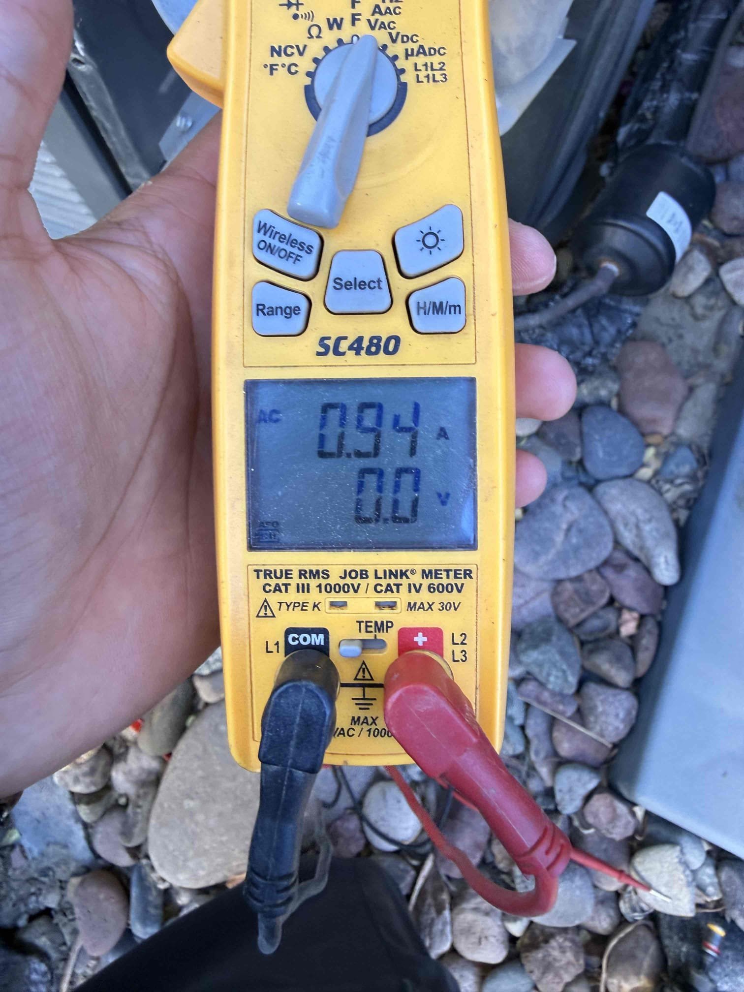 Performed annual outdoor safety maintenance check per clients request. Upflow fau is located in indoor closet. Replaced 24x30 filter located in lower wall. Tested condensate pump for proper operation.

Found Schrader core leaking from low side service valve. Replaced Schrader core and assured no leak. Followed sequence of operations and checked voltage, amperage, capacitor, temperature split, Freon levels, cleaned out electrical compartment, and rinsed condenser coils. Everything checked out operational. Honeywell thermostat checked out operational. System is working properly in cooling at this time of service. Client opted to wait to schedule heating service. 