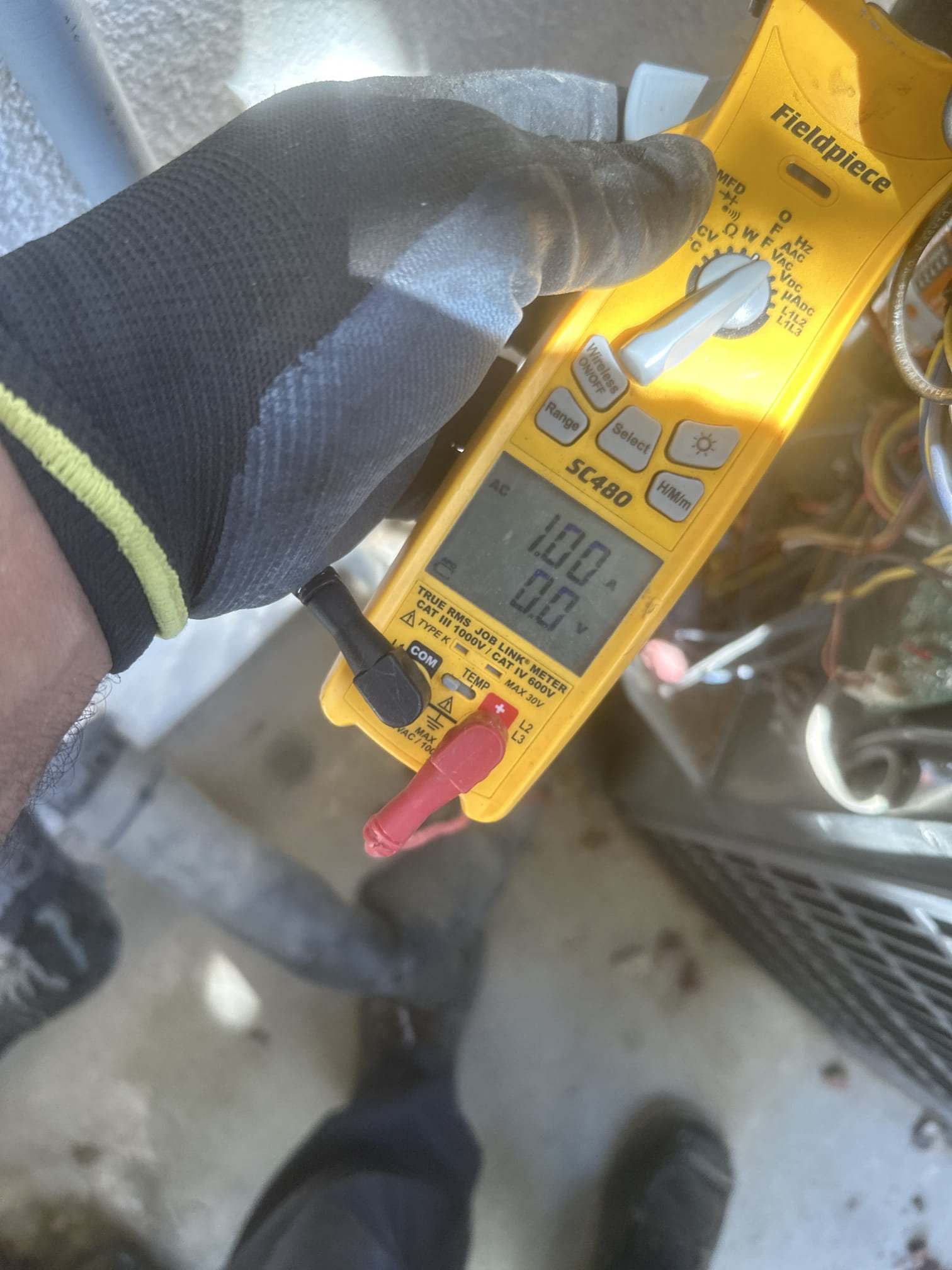 Demand Service Call – No Cooling
Equipment: American Standard Gold – 4 Ton
Model: 4A6H7048A1000B
Serial Number: 21302LWVN1F
Manufacture Date: July 2021
Upon arrival, found the indoor equipment operating but the outdoor equipment was not cooling properly. Further inspection revealed a swollen and leaking 35/7.5 MFD dual-run capacitor.
Replaced the defective capacitor with a new 35/7.5 MFD capacitor. Cycled the equipment and verified proper operation of the compressor and condenser fan motor. Tested compressor starting amperage (inrush) and verified compressor and condenser fan motor running amperages.
The thermostat was reading 83°F upon arrival and decreased to 78°F upon completion of service.
System Status: Equipment is now cooling and operating properly.