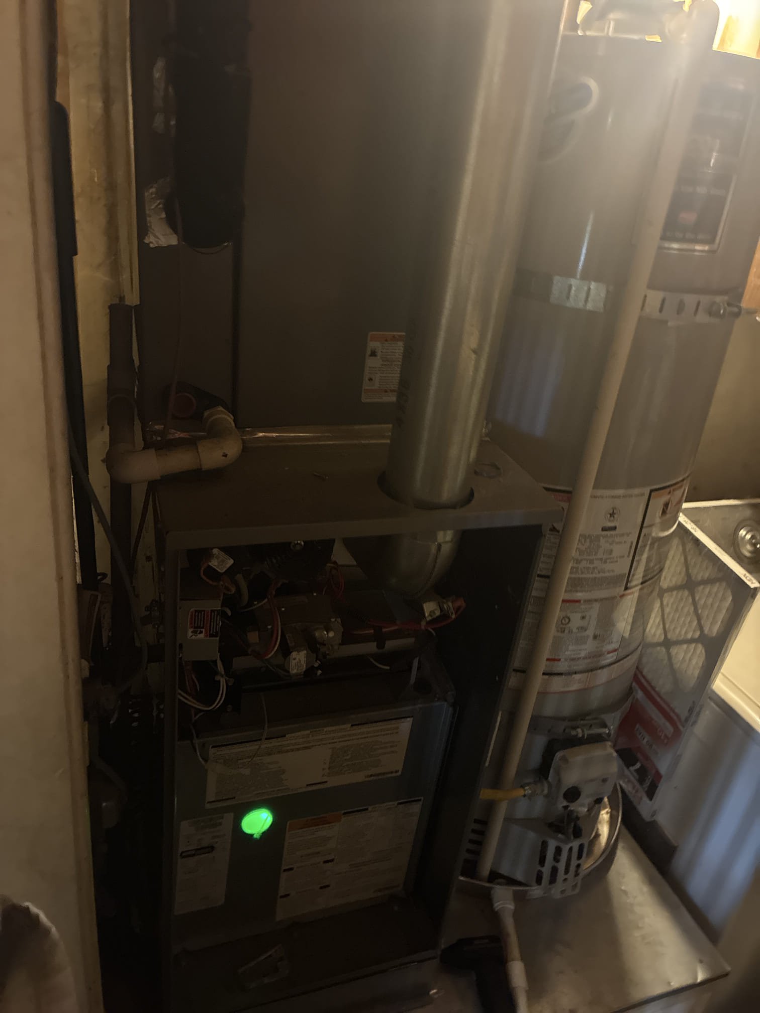 Indio, CA - Comfort ac and heater service on 2015 split system. Fau located inside the garage. Replaced filter, flushed condensate line and washed condenser coils. Cycled both heating and cooling. Checked burners and used field piece carbon monoxide detector to make sure heater is safe to run. System is properly running.