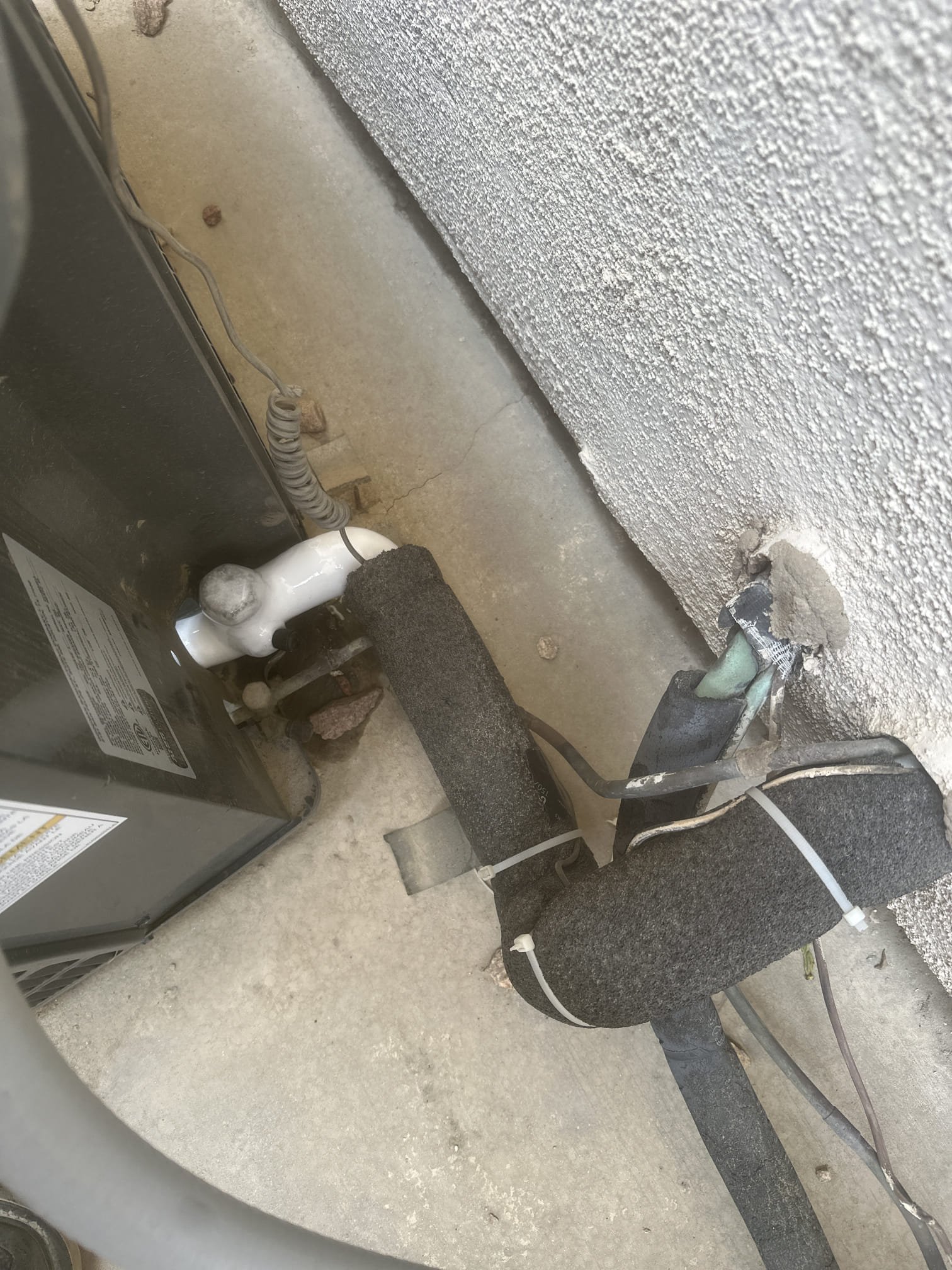 Demand Service – No Cooling
Outdoor Equipment: Goodman, 2021, R-410A
Upon arrival, found the indoor evaporator coil heavily frozen, preventing the equipment from cooling properly. Inspected the indoor equipment and verified the filter was clean. Operated the equipment in heating mode to assist with thawing the evaporator coil.
Once the coil was completely thawed, performed refrigerant diagnostics and determined additional refrigerant was needed. Added approximately 2 pounds of R-410A and monitored equipment operation.
Final refrigerant readings:
Suction pressure: 129.2 PSIG
Liquid pressure: 390.8 PSIG
Superheat: 11.3°F
Subcooling: 9.0°F
Informed member of findings and recommended monitoring refrigerant levels and equipment performance during future maintenance visits. Member enrolled in the membership program for continued maintenance and monitoring.
Recommendation: Monitor refrigerant levels and cooling performance. 