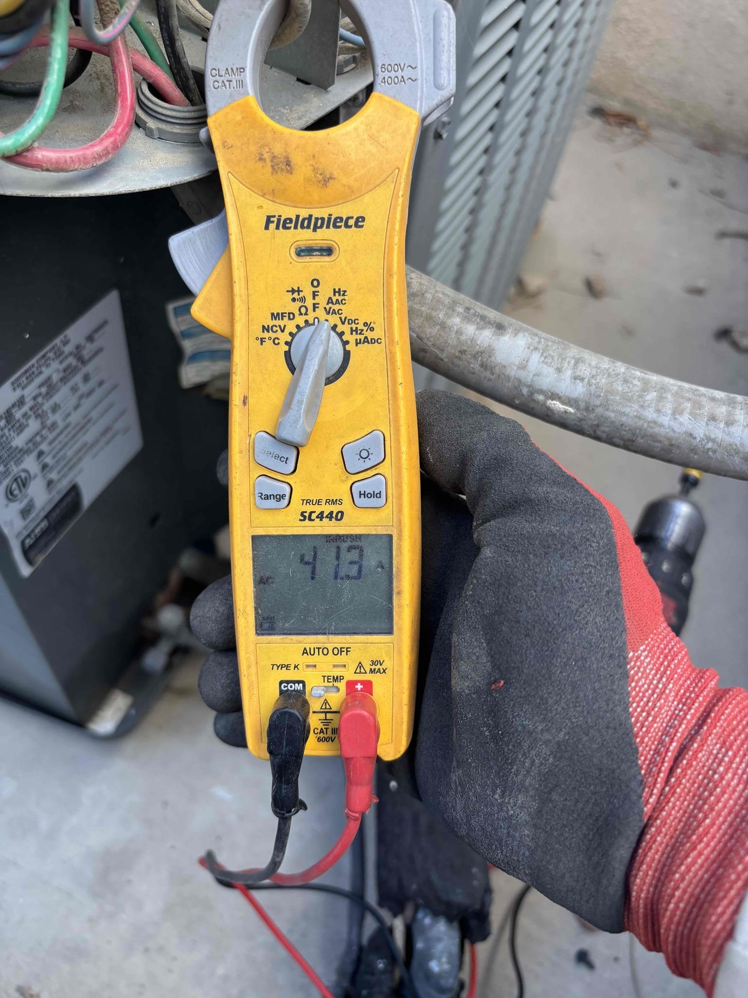 Installed a hard start kit for the outdoor unit. After testing make sure system continues to cool down the house properly all is. Within range. 