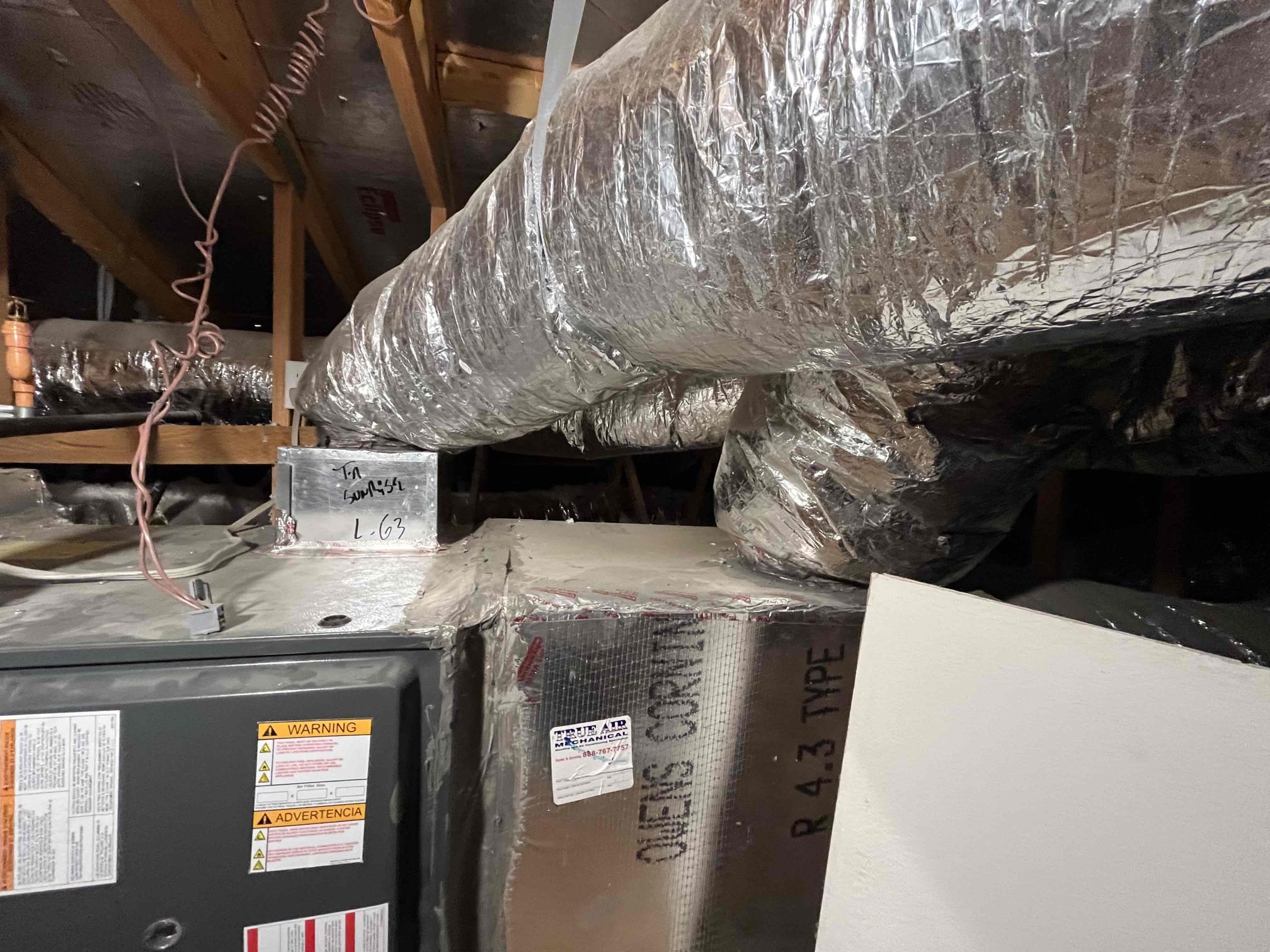 ❄️🔥💨
Semi annual HVAC fall service
Replaced ceiling mounted filters throughout the house
Cycle equipment followed system, sequence of operations
Cleared condensation line at furnace/attic/master bedroom closet
Check blower motor amps, checked safety sensor
Thermostat checked out OK
Cleaned out burners, furnace, and mechanical platform
Perform duct inspection/ deducting, properly sealed, and strapped 
Outdoor condenser coils, look clean
✅
Equipment, checkout, operational, and within limits

Spoke with client about indoor air quality
Client not interested at this time