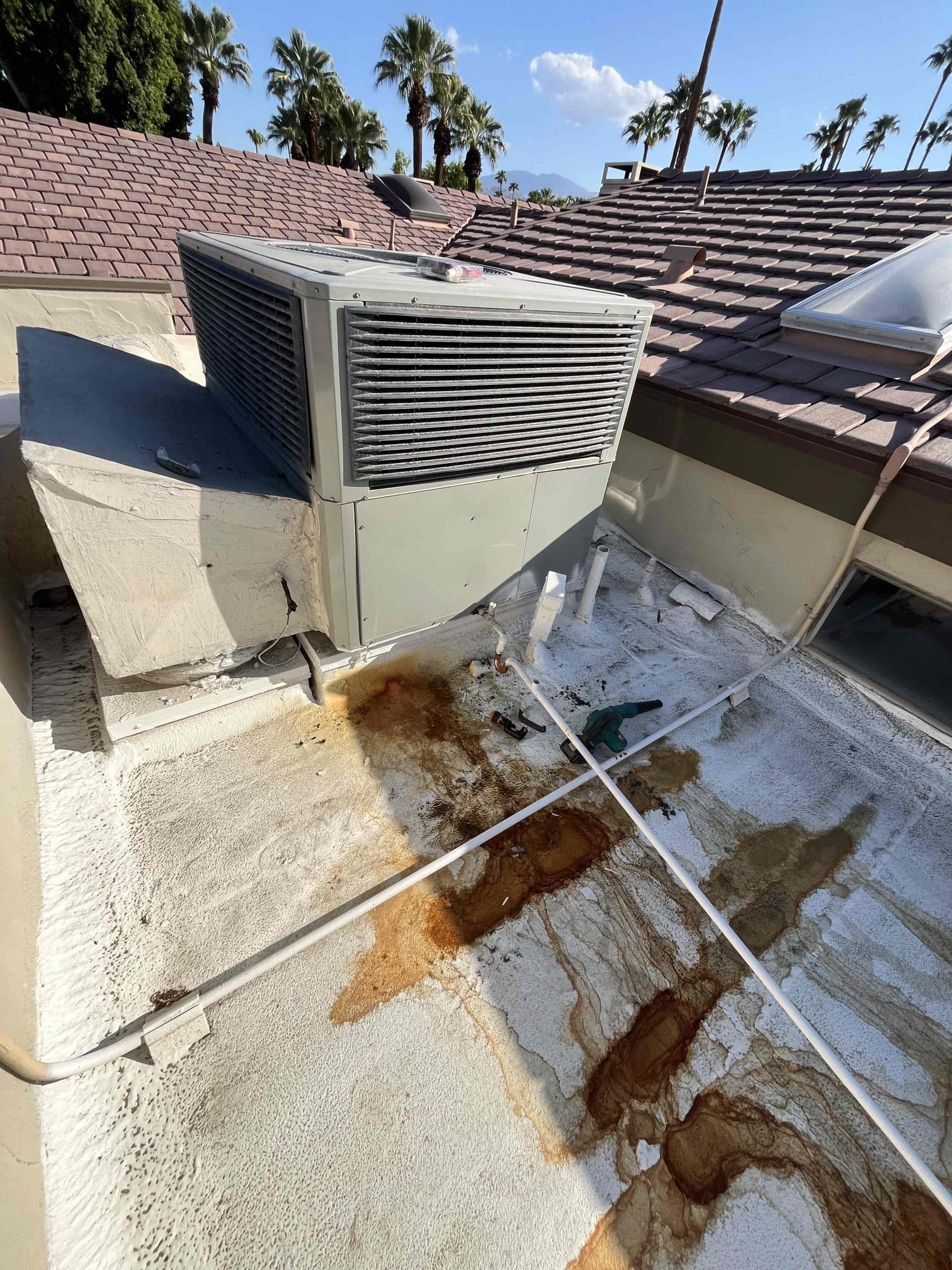 ❄️🔥💨
Semi annual HVAC fall service
Cycled equipment followed system sequence of operation
Verified cooling and heating
Replaced filter/ceiling mounted. Thermostat checked out OK.
Inspected evaporator coil
Replaced P-trap at condensation and cleared condensation line
Secured and clean electrical connections at equipment
✅
System checked out operational and within limits