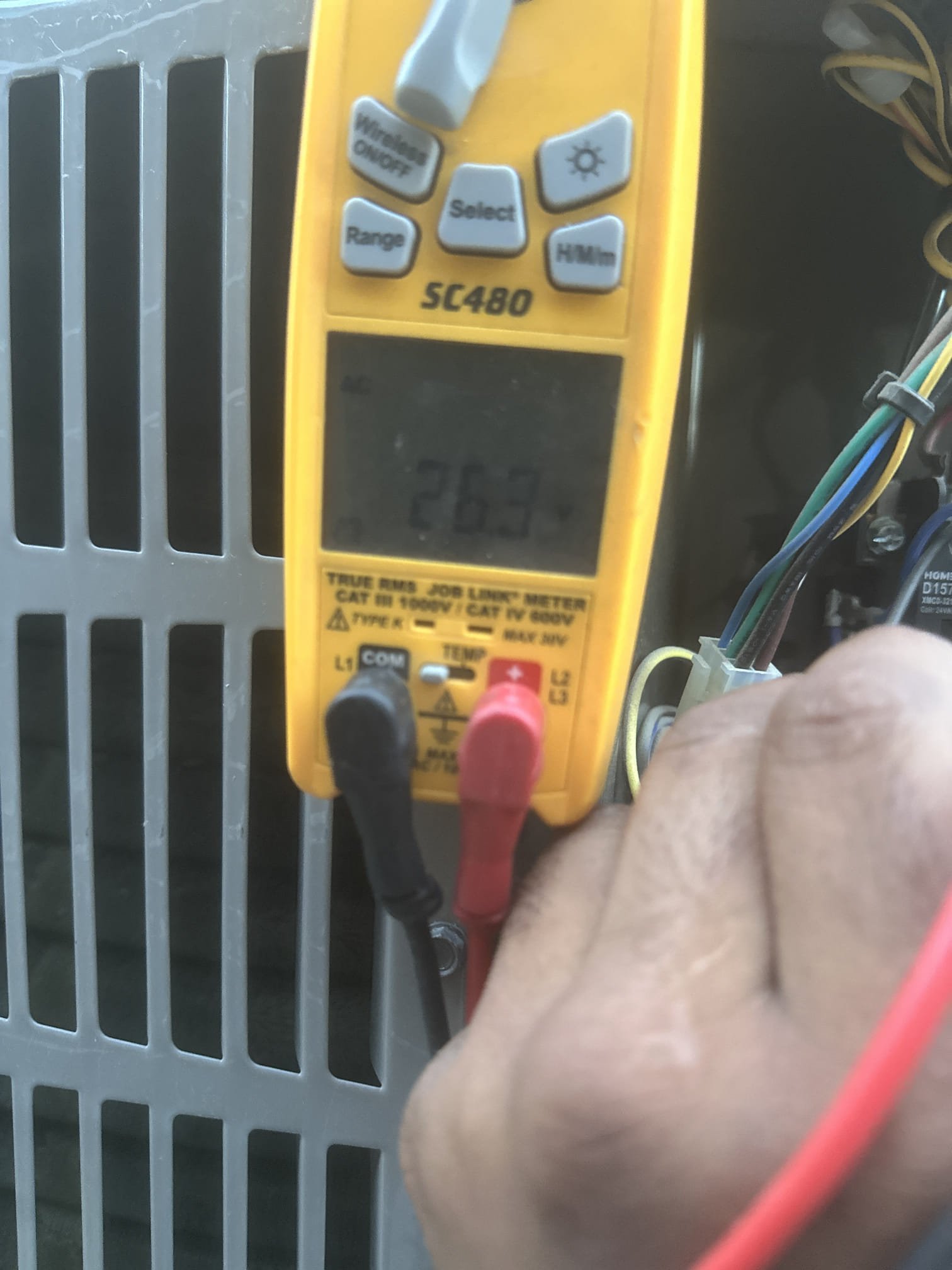Demand Service – No Cooling
Equipment Information
Make: American Standard Gold
Year: 2022
Model: 4A7A7048B1000AA
Serial Number: 22373Y3MHF
System: Primary bedroom
Upon Arrival
Member has two systems and reported that the equipment supplying the primary bedroom was not cooling. Upon inspection, found indoor equipment operating, but outdoor equipment was not running.
Diagnostic Findings
Verified the outdoor equipment contactor was engaged but was not receiving high voltage at the line side. Traced the electrical supply back to the disconnect and confirmed no power was present. Further investigation revealed a tripped circuit breaker.
Reset the circuit breaker and restored power to the outdoor equipment. Performed the following diagnostic checks:
Verified compressor inrush current and operating amperage.
Checked condenser fan motor amperage.
Tested capacitor and confirmed it was within specifications.
Inspected condenser coil and found no excessive dirt or debris that would restrict heat 