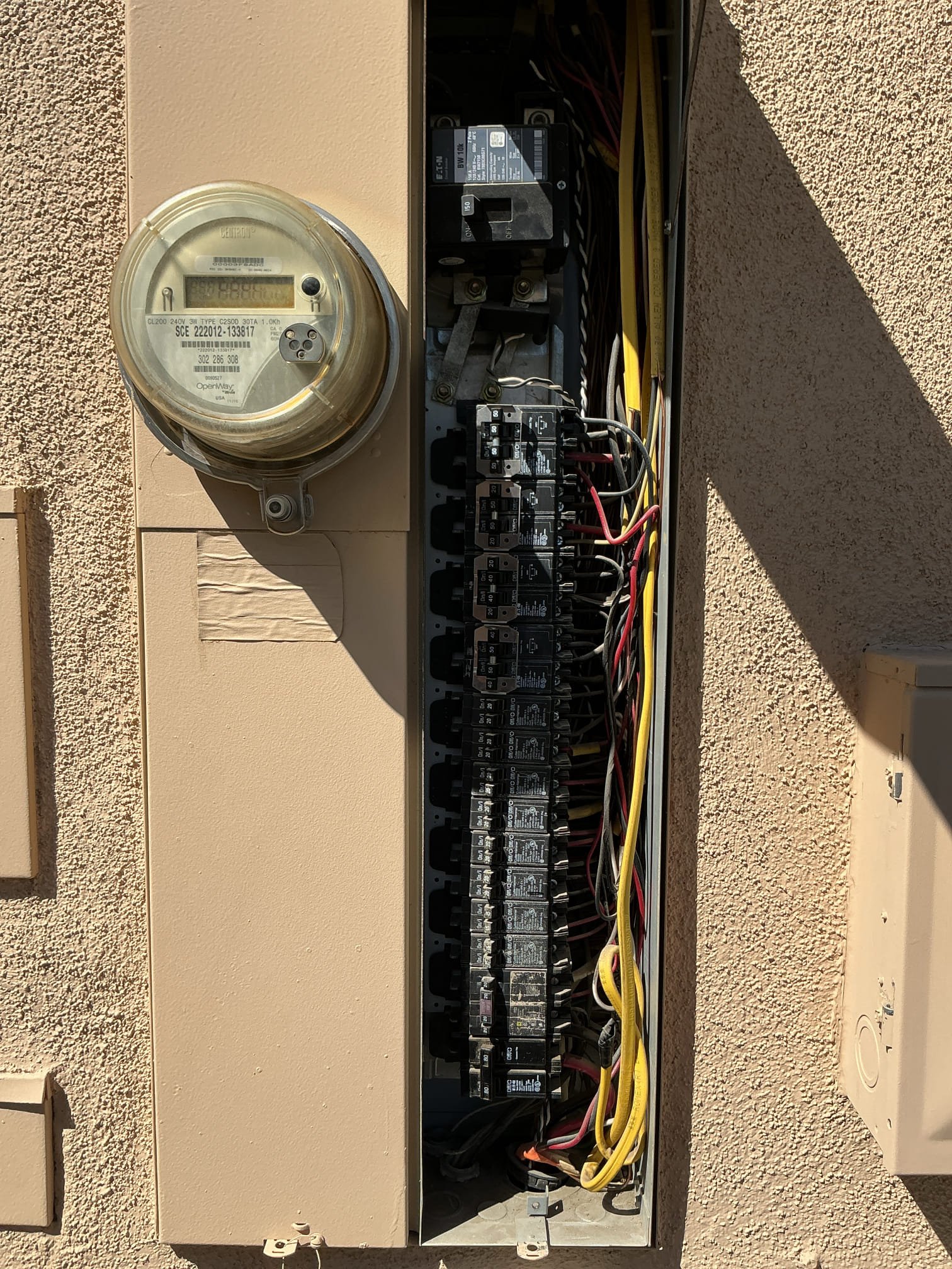 Arrived to take pictures for Southern California Edison for panel upgrade job.