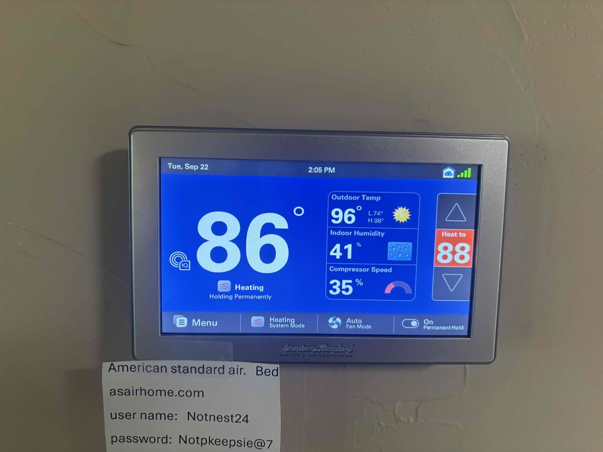 Performed a heating maintenances on 2 split systems one gas one heat pump. Check sequence of operations for both units by checking out all electrical and temperature rise. At this time, both systems are cooling down the house properly. Also change out batteries for a low temperature sensor on platinum unit. After cleaning out, condensation lines and changing out filters. At this time, both systems are heating up the house properly and finish maintenance by making sure both system switched back into cool mode properly.