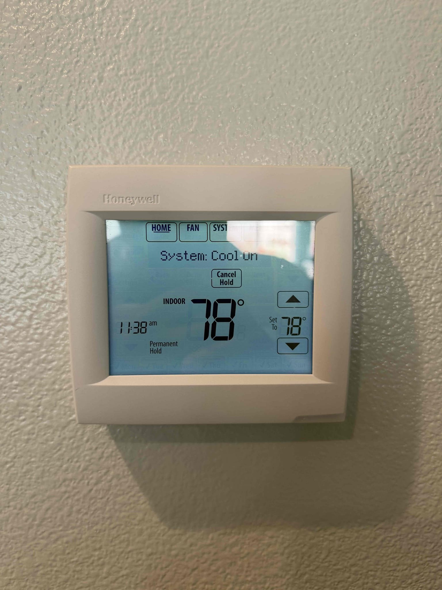 Performed an indoor and outdoor safety maintenance  goodman split system, Filters located in Hallway ceiling, fau located in attic, condenser located on backside of home, changed 20x30 filter, flushed condensation line, condenser checked out with no issues, on fau followed sequence of operation, checked for amperage and voltage, checked for blower speed, check for any loose connections, check for temperature rise, everything within range also cleared dust accumulated   inside electrical component. System is working within specification in heating/cooling at the time of maintenance.