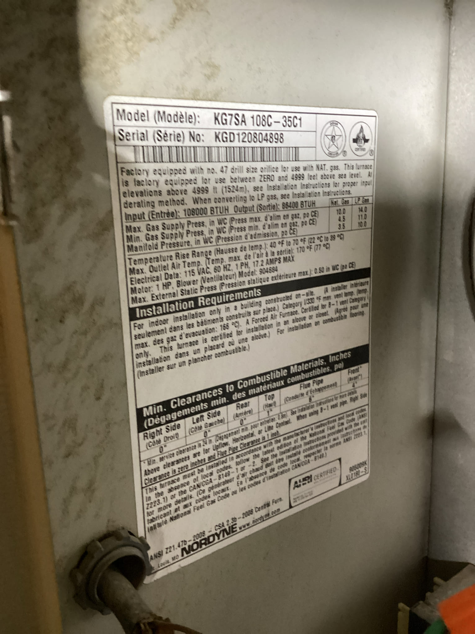 Installing 5 Ton American Standard Gold 17 Upflow Split Heat Pump System.