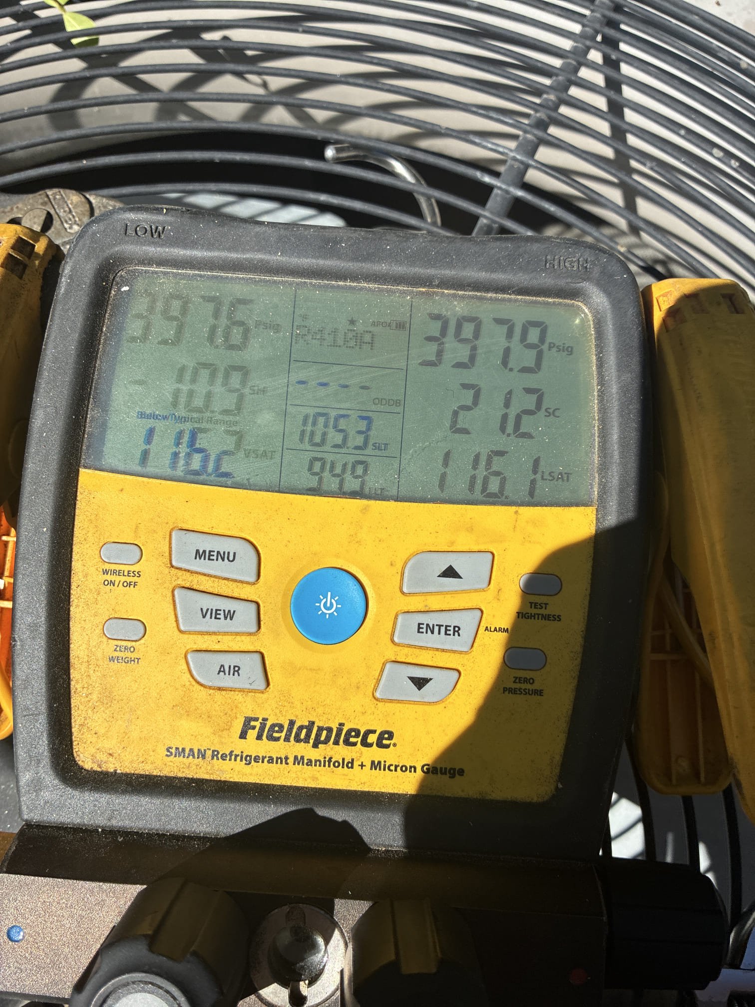 Estimate to replace capacitor, compressor and recharge system with 9 pounds of r410a. Continuation from original visit. Installed and tested. System is properly running. Called client to get credit card but no answer.