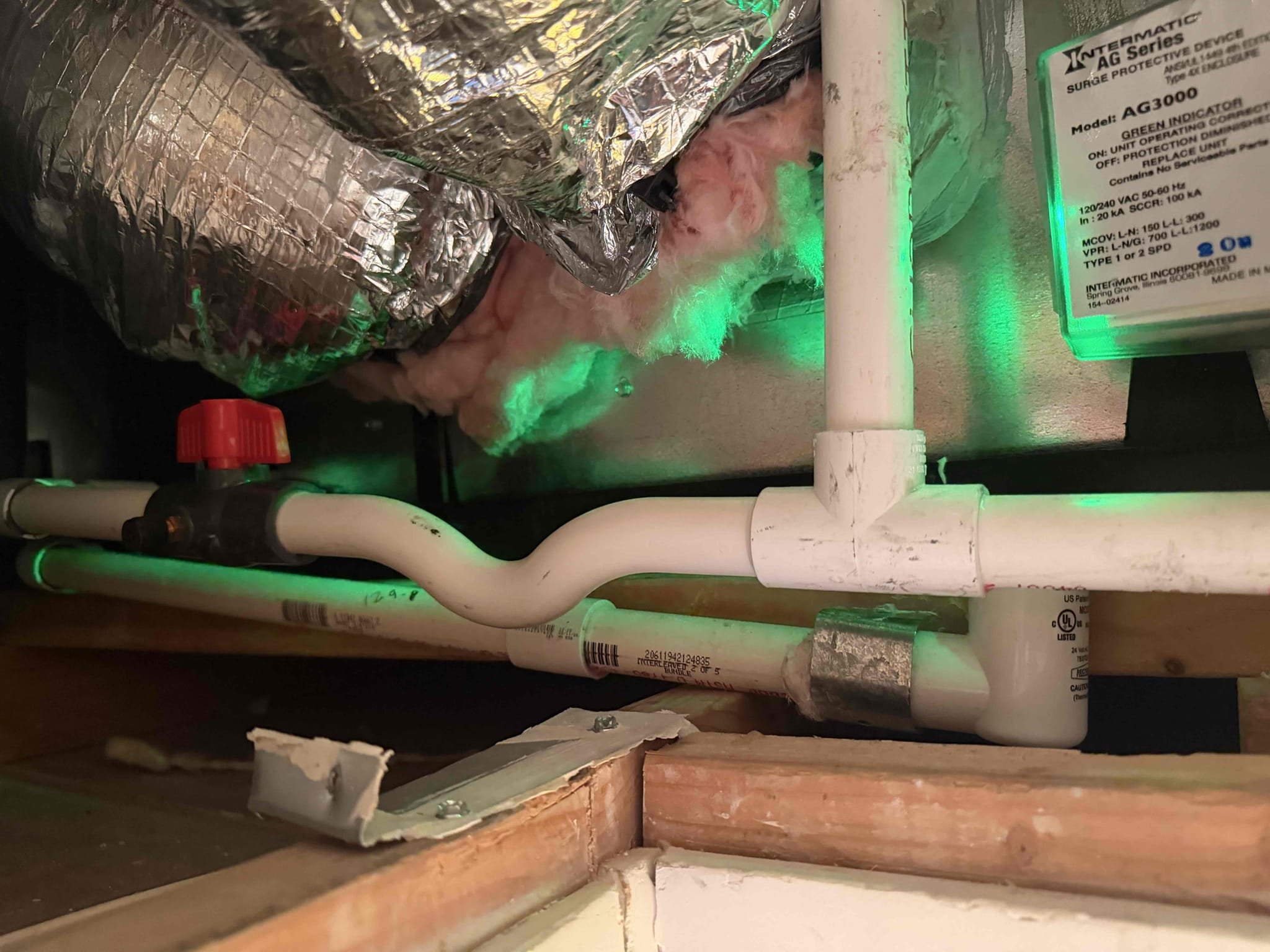 Replace 5 Ton Evaporator Coil in the attic. Disassemble evaporator coil, remove ducting attached and remote return box in order to remove old unit. Replaced evaporator coil and tested and charged system. It was a very tight attic and took us all day to remove and install the new one.