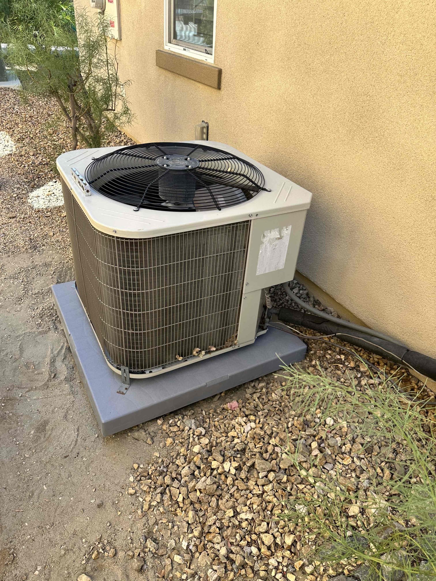 Installed new condenser pad unit is now 3 inches above ground 