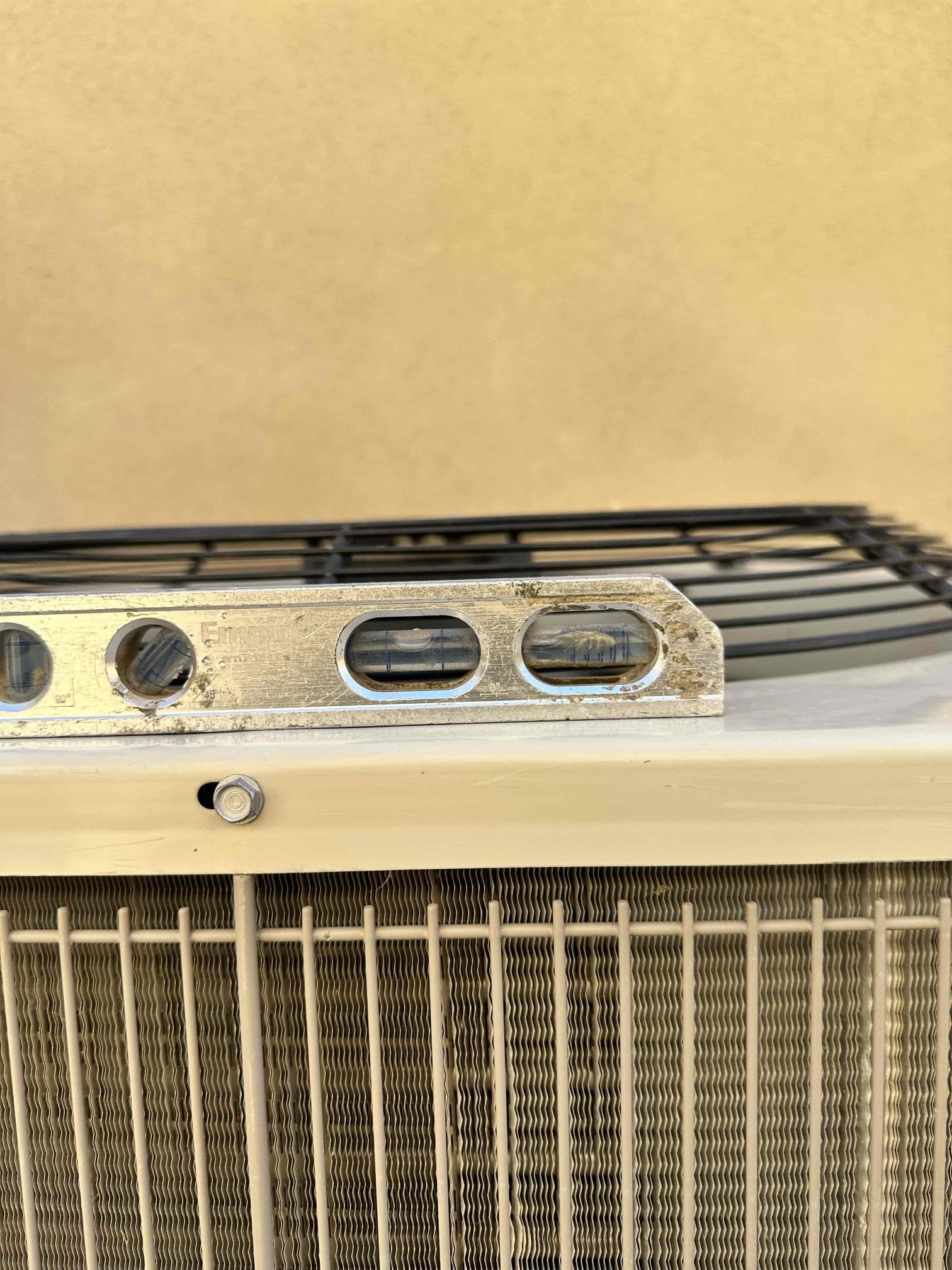 Installed new condenser pad unit is now 3 inches above ground 