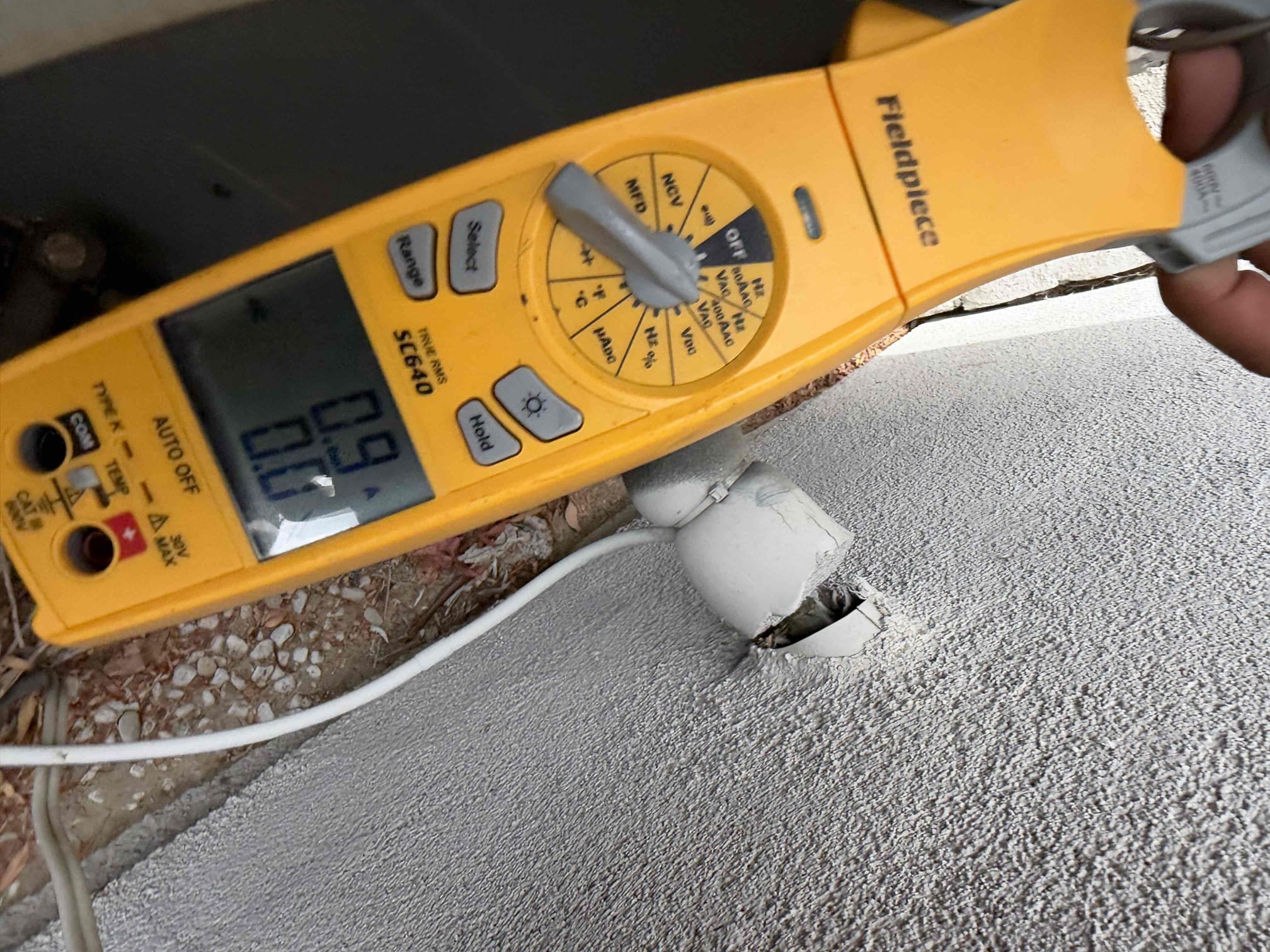 Maintenance on a Ruud 3.5 ton horizontal split system. Attic access located in master bedroom closet. Condensation line cleared filter changed. Honeywell thermostat working properly. Check system sequence of operation. Verified all electrical and safety. Checked pressure switch, checked inducer motor, checked igniter and flame sensor, checked 24v on gas’s valve, checked compressor amps, checked fan motor amps, checked capacitor,checked disconnect box and fuses, checked temperature split. Upon maintenance saw disconnect box is supplying power to both outdoor condenser unit and mini split. Gave client electrical inspection and highly recommend correcting to avoid damage to equipment. System is working per manufacture spec.