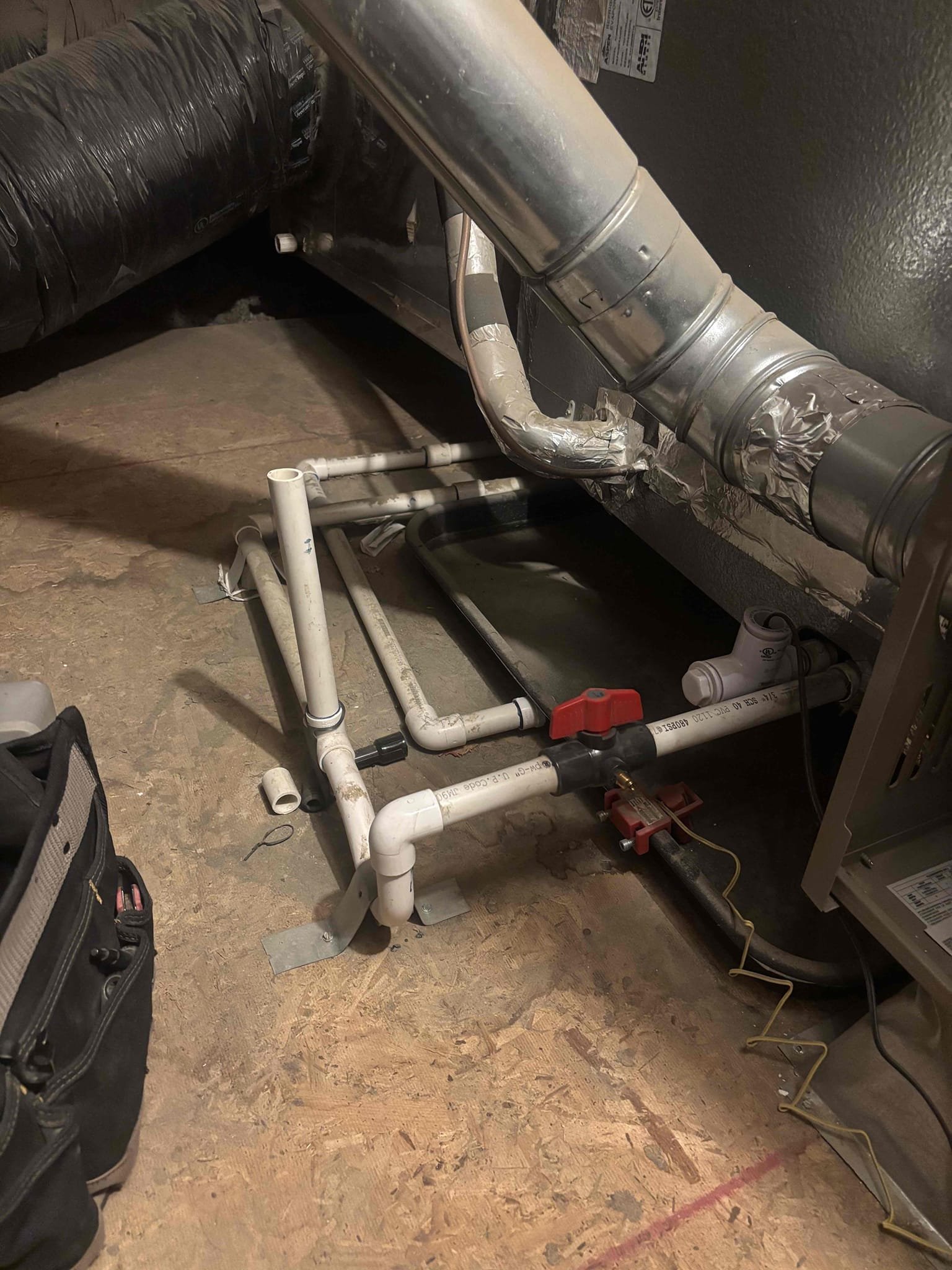 Performed a heating maintenance on a gas furnace split system unit located in attic. Check sequence of operations, by checking out all electrical and temperature rise. At this time system is heating up the house properly also cleaned out condensation line and change that filter cleaned off gas burners. Finish maintenance by making sure system switch back into cool mode properly at this time all is within range.