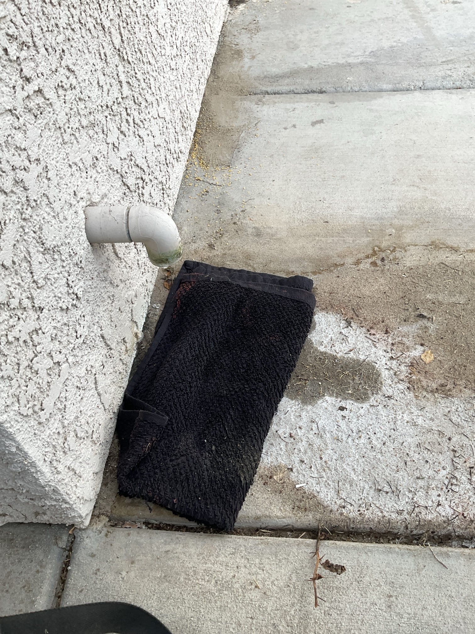 Rebuilt P-trap on primary condensate line. Filled P-trap with water and tested. Drained water from drain pan to reactivate float safety switch. Client paid via C. C.