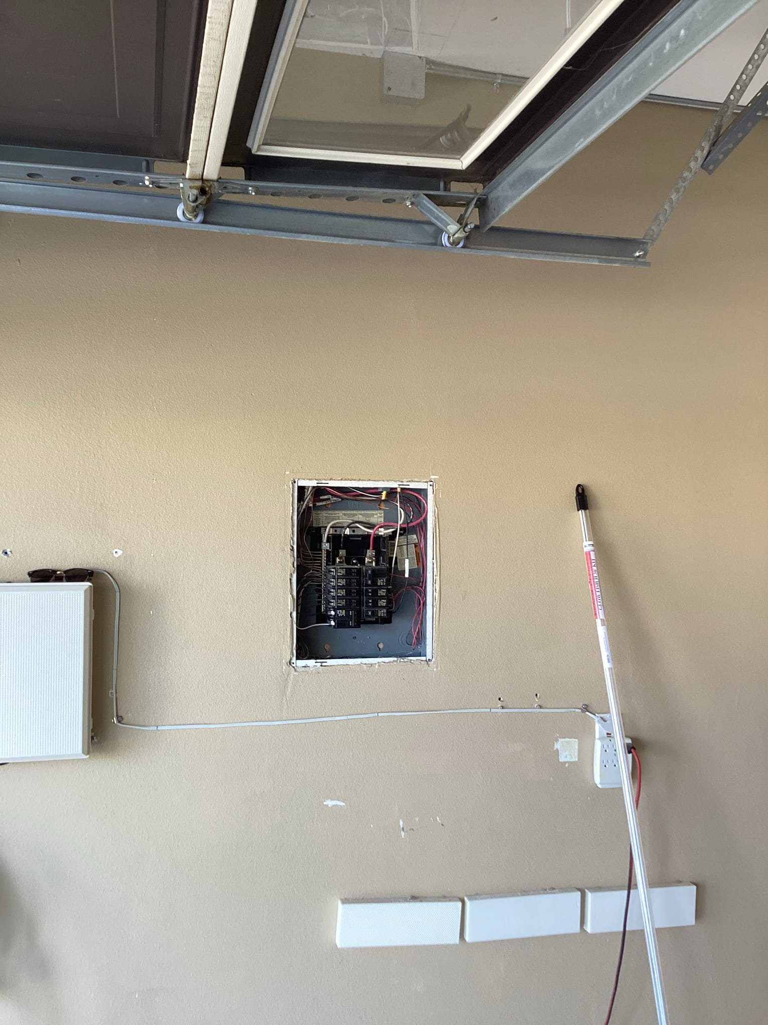 Arrived at customer’s home to install a new dedicated 240v 20 amp circuit for minisplit install today. Penetrated out of the top of the sub panel in garage, and piped over to disconnect location on interior of garage. Landed all connections and tested unit to verify with customer and complete scope of work for today.