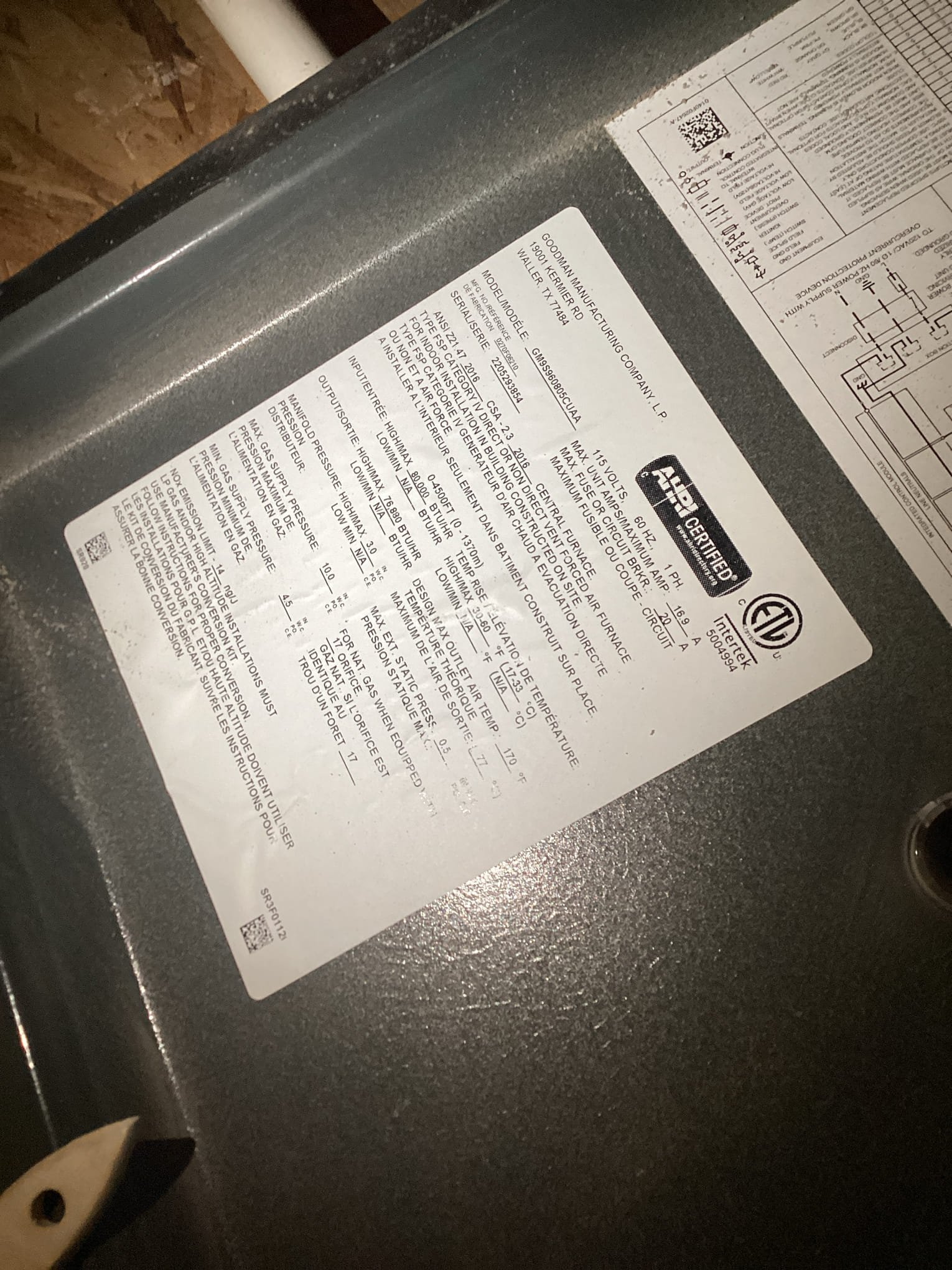 I Performed Maintenance on the Heating System. Also client replaced a 2) 20x30 and 20x20 filters. The system is a 2022 Goodman model located in the master closet attic and outside on the ground. I also flushed the condensation drain. I then checked the Cooling System and found that the dual run capacitor tested weak. Recommended installing a hard start kit to reduce compressor start up amperage as well as signing up on our maintenance program, and client agreed. Installed new dual run capacitor, start kit and tested the system. Scheduled next Maintenance visit online. 