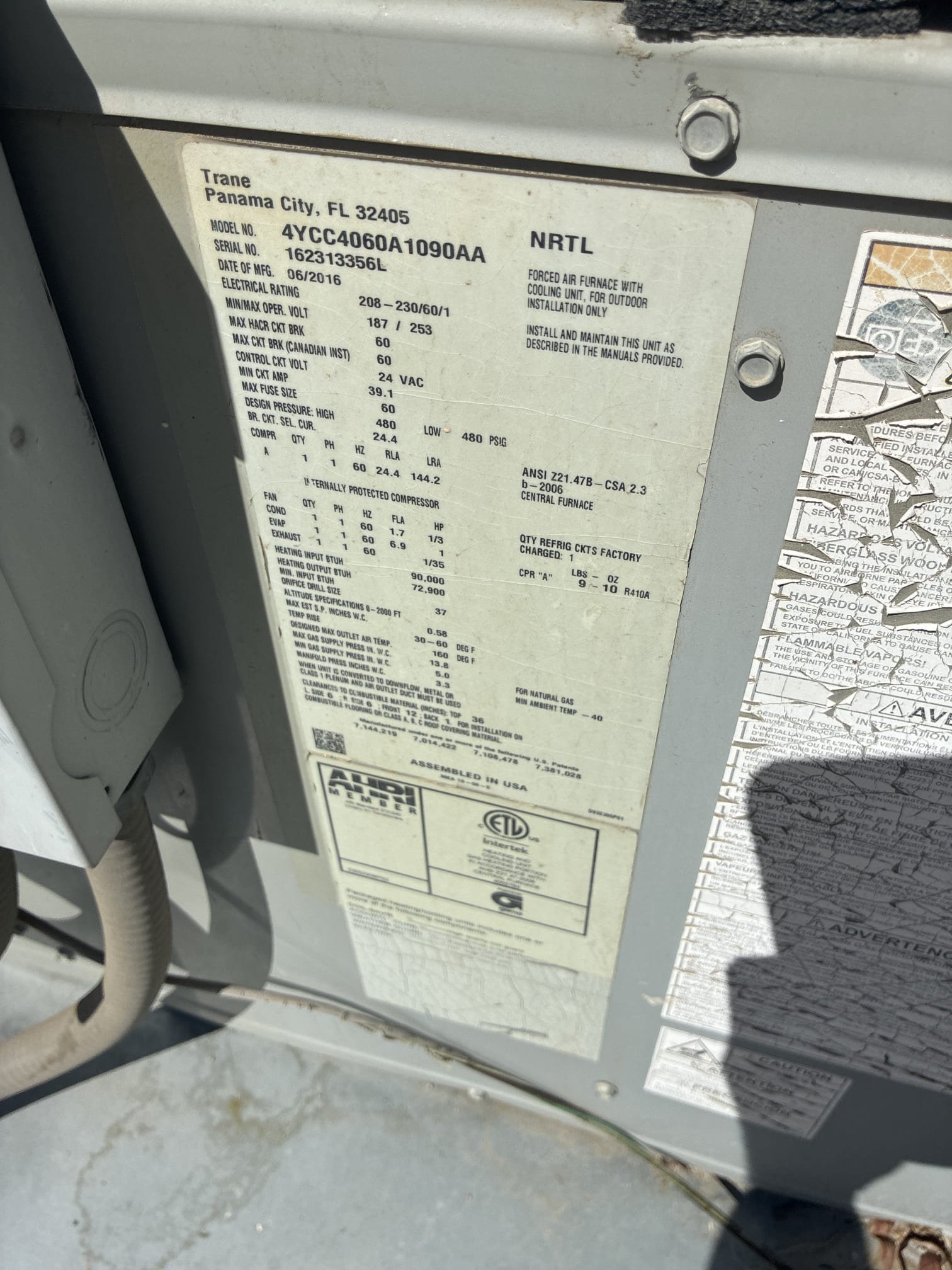 Upon arrival client stated noise issue from ac unit. Cycled system and found no unusual noise. Advised could be from neighbor. Then neighbor unit kick on and fan motor not running is making the noise. Preformed indoor maintenance on 2016 American standard packaged unit and checked all components. Replaced filter and flushed lines. Renewed on yearly agreement.