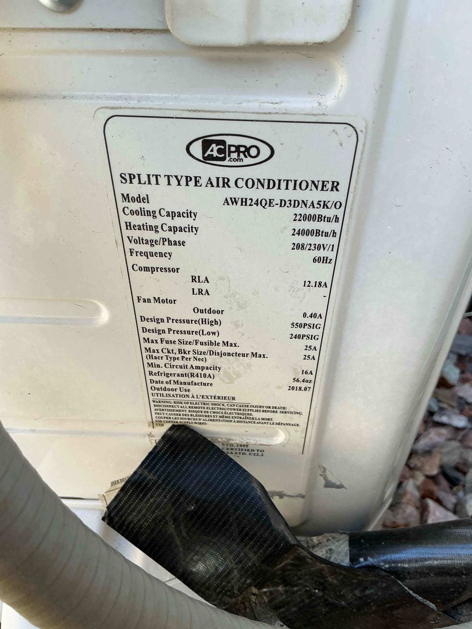 After Diagnostic found blower motor was not running we will be installing mini split Tuesday from 8 to 10