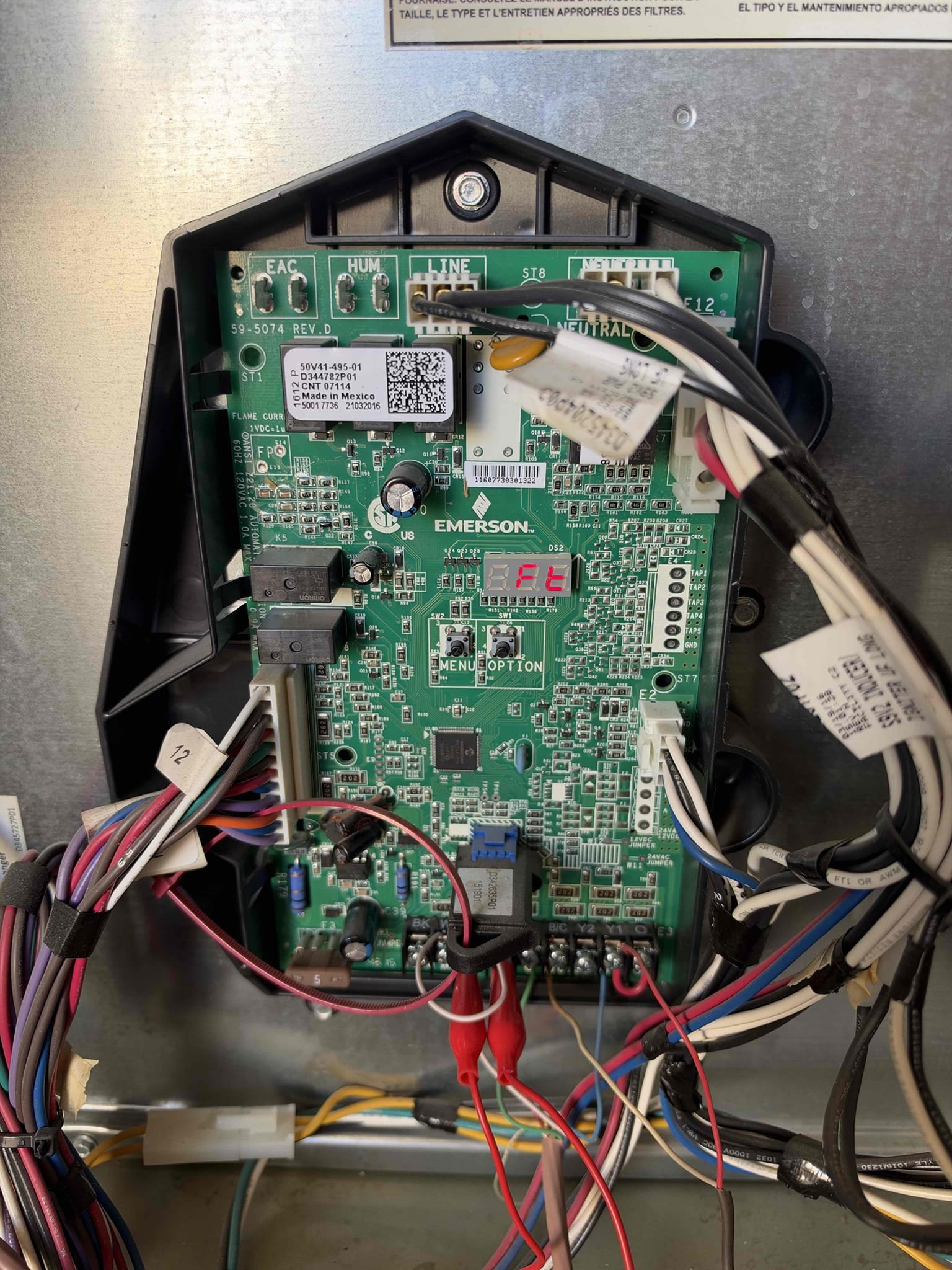 Maintenance on an American Standard silver series upflow split system. FAU located in a closet by parking 20 x 25 filter located at FAU. Condensation lines cleared filter changed. Honeywell thermostat working properly. Verified all electrical and safety. Check system sequence of operation. Check inducer motor amps, checked pressure switch, checked, capacitor, checked flame sensor and igniter, check 24 V on gas valve. System is working per manufacture spec. Both indoor and outdoor unit have surge protector.