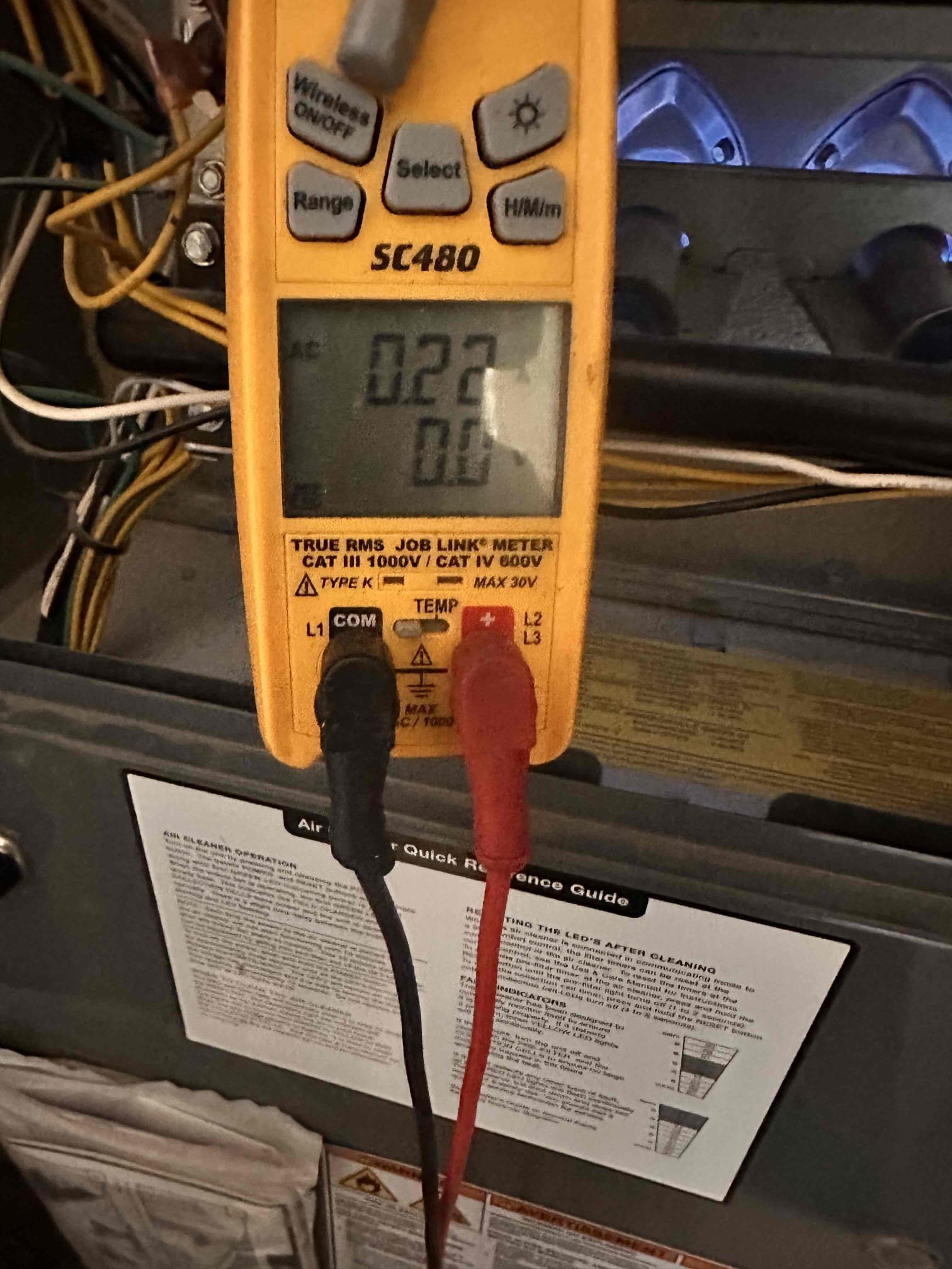 Maintenance and Safety Check – Indoor Equipment

Indoor Equipment: American Standard
Model: AUD2C080ACV42AB
Serial: 123147X11G
Manufacture Date: 06/2012
Location: Interior closet next to front entrance

Performed maintenance and safety inspection on the indoor equipment located in the interior closet next to the front entrance. Verified incoming voltage and checked electrical components for proper operation. Checked inducer/draft motor amperage and verified inducer motor capacitor was within manufacturer specifications. Cleaned the AccuClean filtration system and removed dust/debris from the electrical and burner compartments. Inspected and monitored burner operation during the heating cycle and verified proper sequence of operation. Zero carbon monoxide was detected during heating operation. Cleared and verified the condensate drain line was draining properly. Checked thermostat operation and verified proper communication and system response. Indoor equipment is heating and operating 