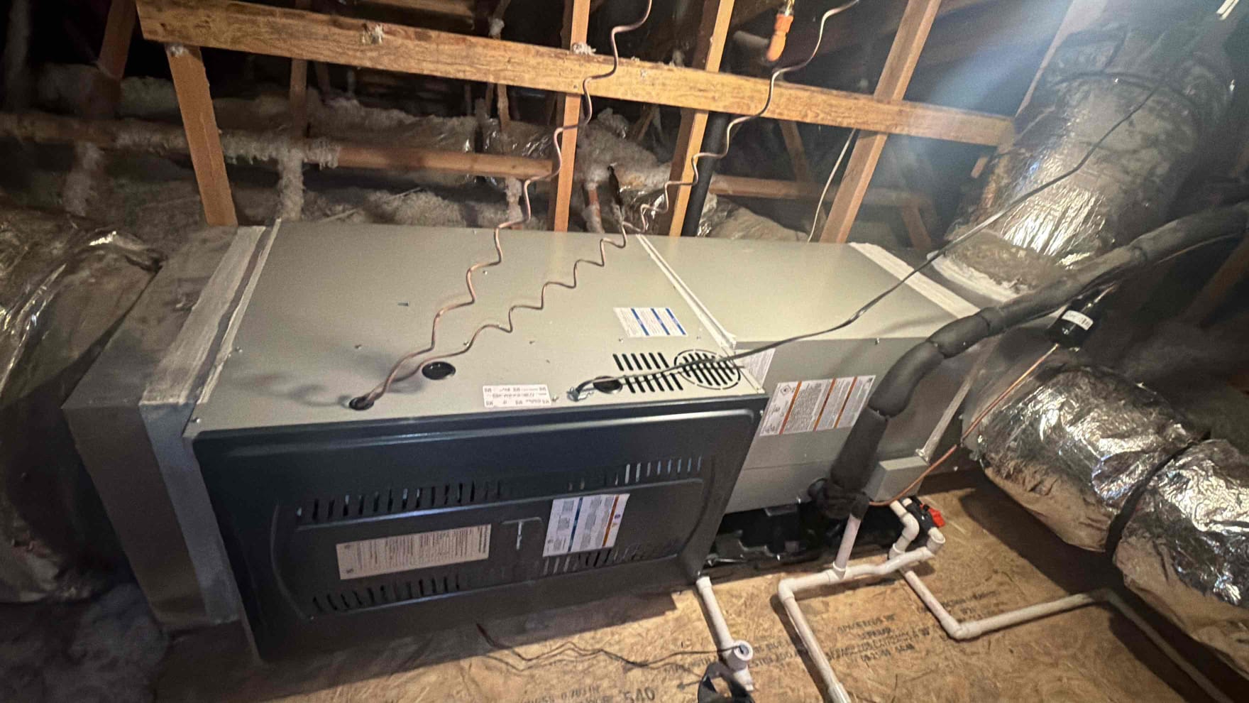 0 percent Financing for 18 months free ductless for fall promotion. We replaced the complete system, tested and charged with refrigerant. I changed the filter 20x30, made sure all areas were cleaned and sent Angelo pictures of the attic access.