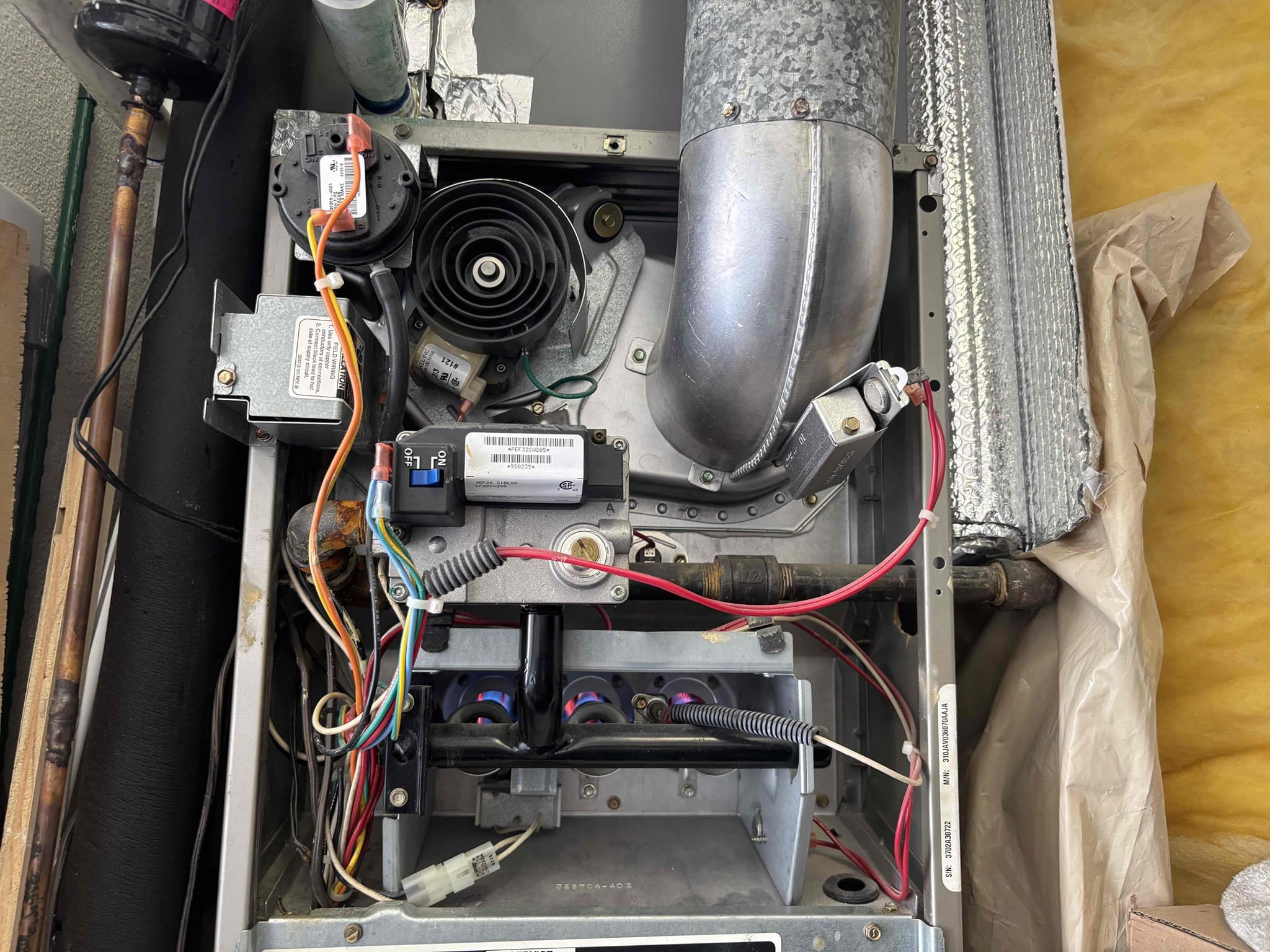 Performed a heating maintenance on a gas furnace located in garage. Check sequence of operations by checking out all electrical and temperature rise. Upon checking out electrical found blower motor run capacitor rated for 7.5 was getting six at this time. Informed client would recommend replacing to prevent breakdown. Client will hold off on this time. Will send estimate via email at this time. System is heating up the house properly finish maintenance by changing out filter and cleaning out condensation line.