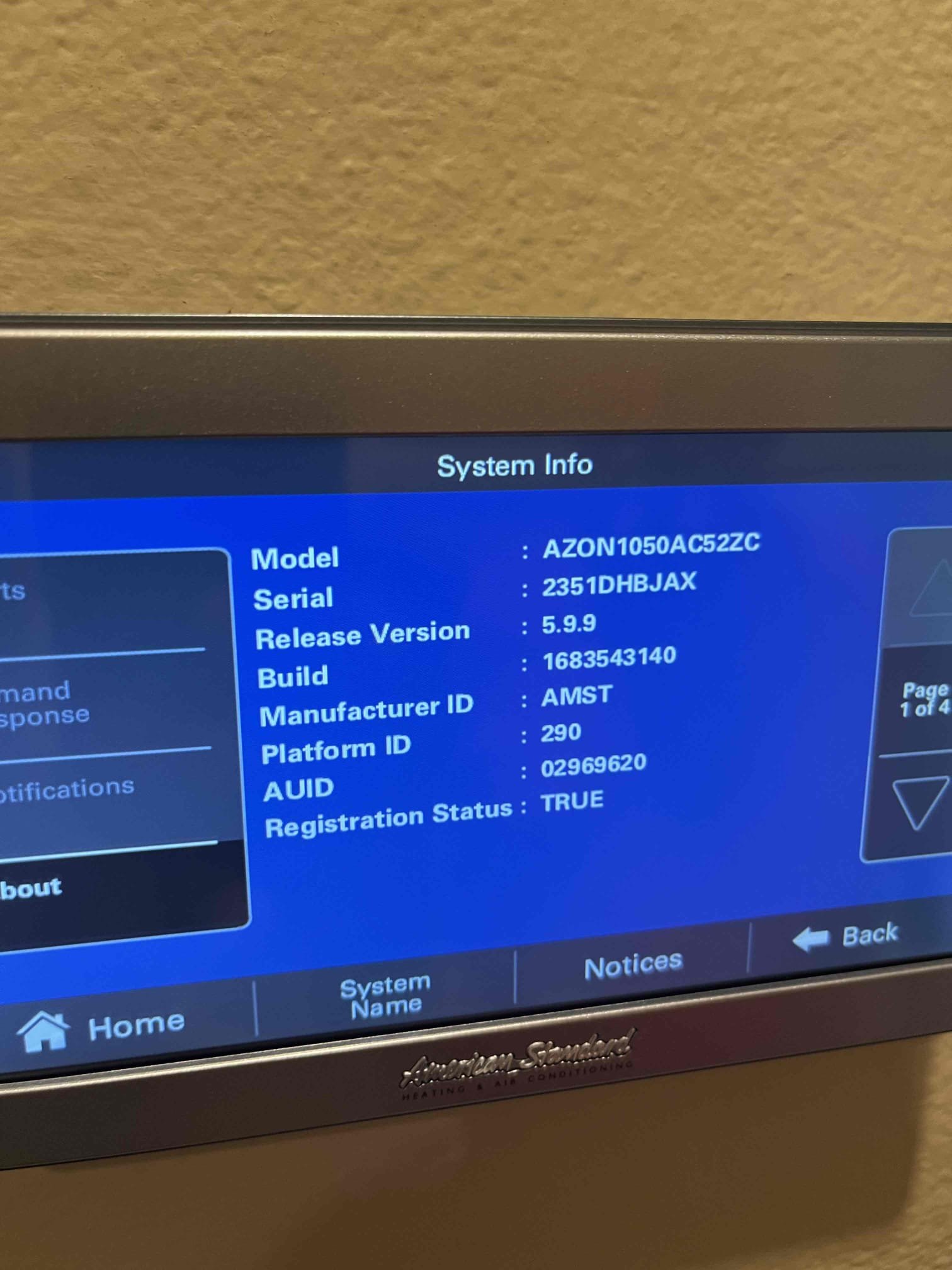 ⚒️⚒️
Demand service
No Cool
1050 thermostat displaying a connection issues alert 

Went up to furnace to check on any loose connections or broken wires
Also  Ohm out wires all wires checked out good 
Ran test at furnace all communications checked out good
Indicating circuit board is not at fault

Attempted to reset 1050 thermostat three times
It was determined that the thermostat needed to be replaced

Replaced 1050 thermostat and paired to mobile device
Verified system operations
✅
System is now cooling and operating properly