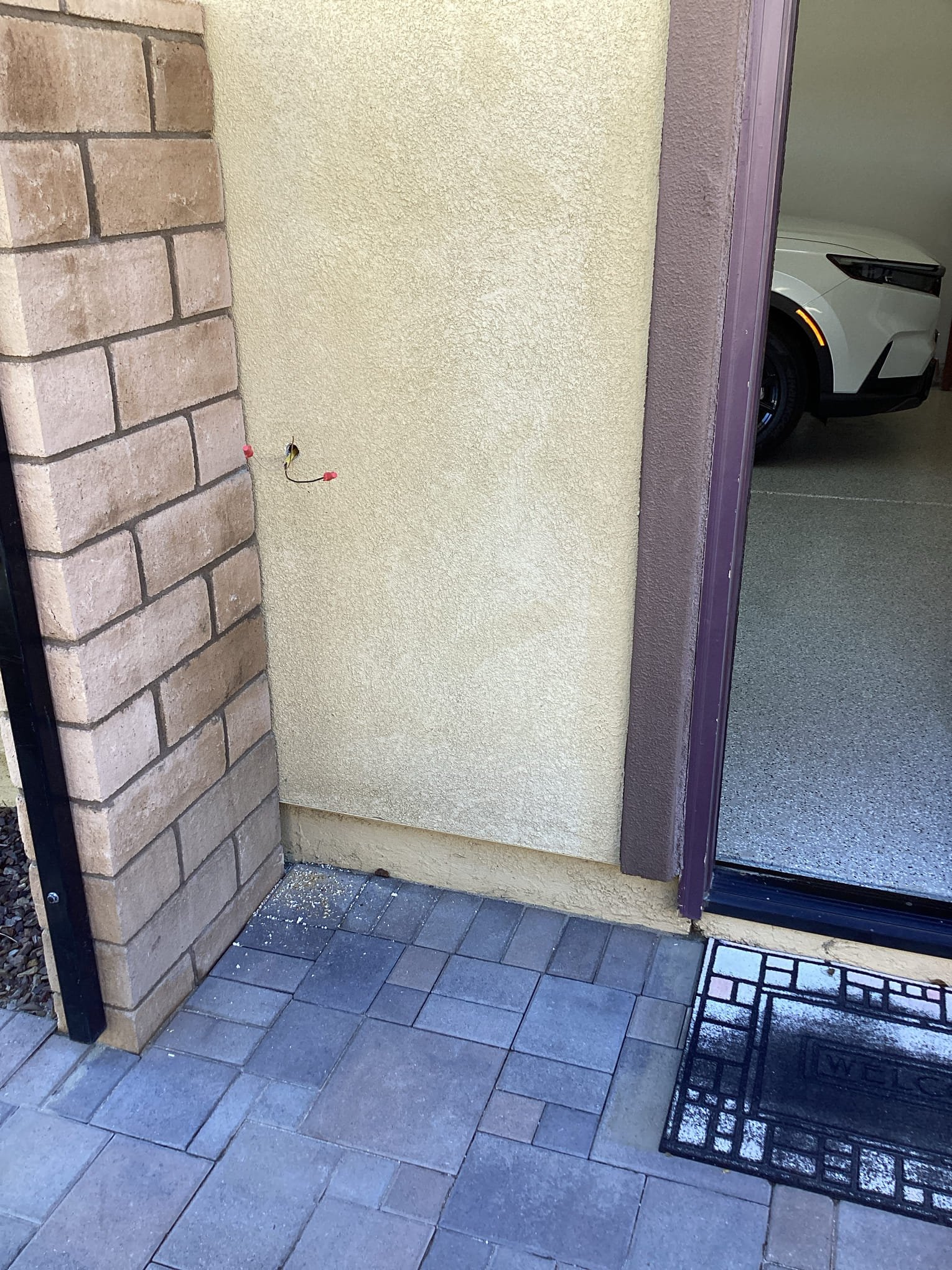 Arrived at customer’s home to install a new dedicated 240 v 20 amp circuit for minisplit that is being installed today. Used existing conduit to box in garage, from there we ran mc cable to disconnect location on exterior of garage. Landed all connections and tested power to verify proper operation and confirmed electrical work with customer to complete scope of work for today.