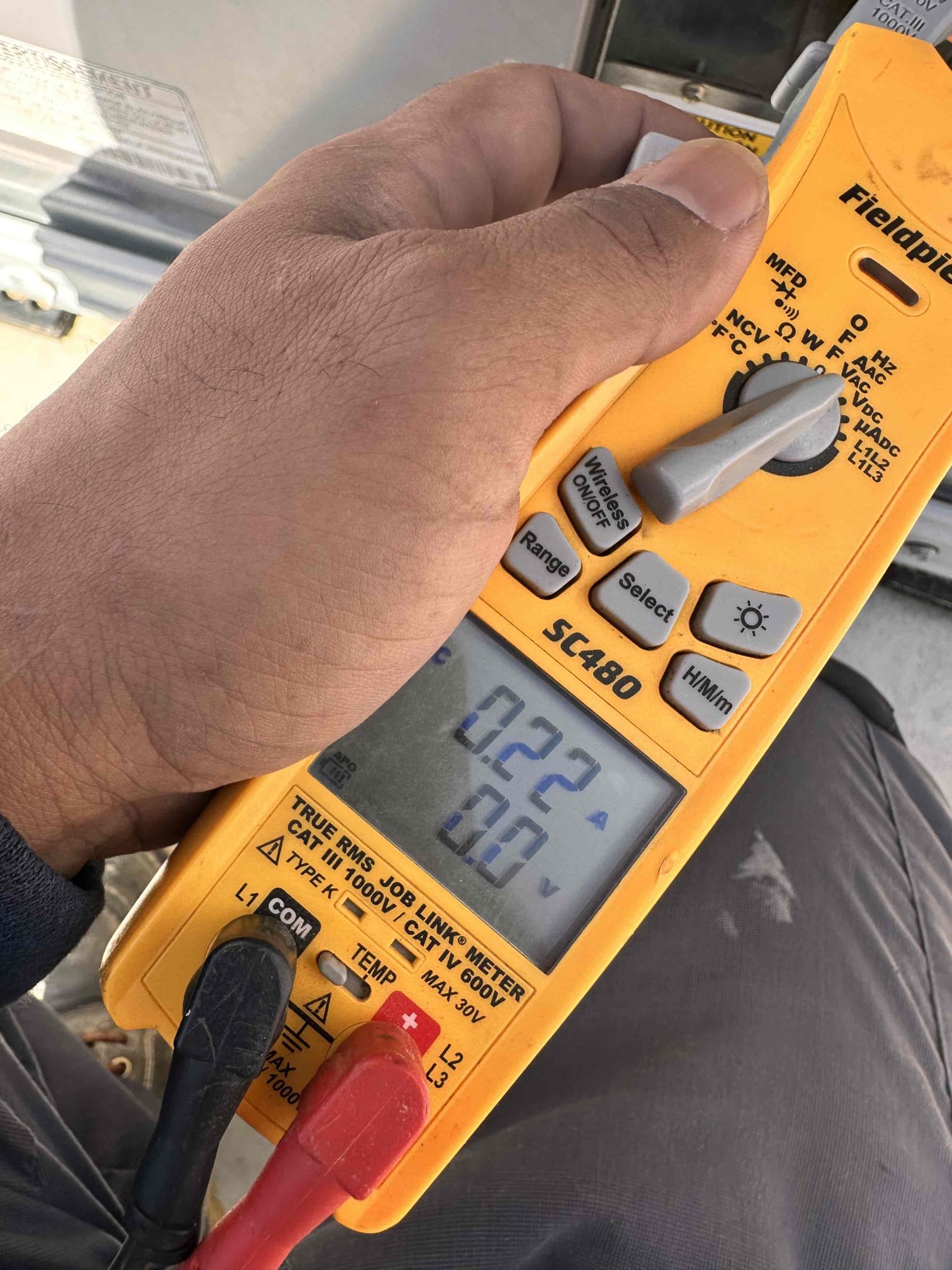 Maintenance & Safety Check – Indoor Equipment / Heating

Performed maintenance and safety check on a 2021 Bryant package unit, Model 577CNWF30060UATP, Serial 1821F49946. Replaced the 14 × 30 ceiling-mounted filter.

Cycled equipment in cooling and verified compressor inrush, compressor running amps, outdoor fan amps, start and run capacitors, and temperature split. Cycled equipment in heating and verified proper sequence of operation, monitored burner operation, checked inducer/draft motor amperage, and measured temperature rise. No carbon monoxide was detected during heating operation.

Thermostat was checked and verified operational. Equipment is operating within manufacturer specifications, and the system is heating and operating properly at this time of service.