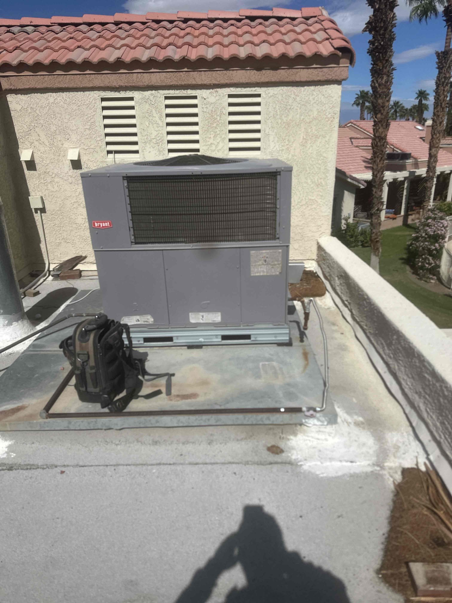 Maintenance & Safety Check – Indoor Equipment / Heating

Performed maintenance and safety check on a 2021 Bryant package unit, Model 577CNWF30060UATP, Serial 1821F49946. Replaced the 14 × 30 ceiling-mounted filter.

Cycled equipment in cooling and verified compressor inrush, compressor running amps, outdoor fan amps, start and run capacitors, and temperature split. Cycled equipment in heating and verified proper sequence of operation, monitored burner operation, checked inducer/draft motor amperage, and measured temperature rise. No carbon monoxide was detected during heating operation.

Thermostat was checked and verified operational. Equipment is operating within manufacturer specifications, and the system is heating and operating properly at this time of service.