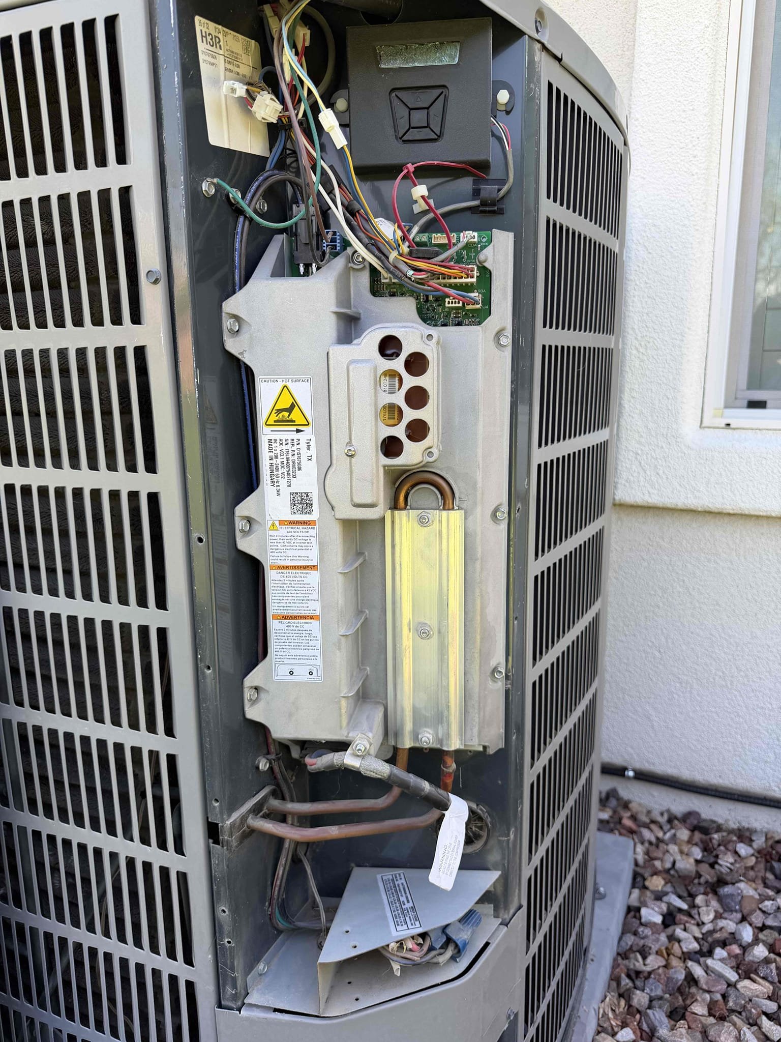 Performed a cooling maintenance on a 2018 American Standard Platinum  series condenser, condenser located on backside of home, filter located hallway ceiling, fau located in attic, changed filter, flushed condensation line, on condenser check for amperage and voltage, check for compressor, check for freon level, check if thermostat had no error codes or alerts, everything within range , clear out dust accumulated inside electrical component area and rinsed condenser coil. System is working within specification in cooling at the time of maintenance. See notes 