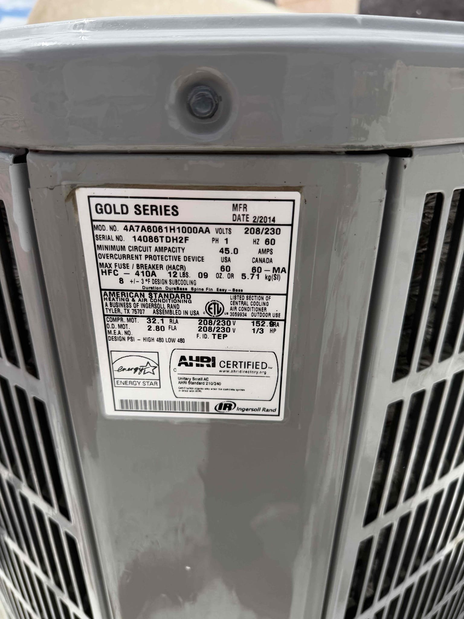 Performed a cooling maintenance on an American standard condenser and a R22 Package unit., condenser located on rooftop of home, filter located inside fau and im casita ceiling, fau located in hallway closet , changed filter, flushed condensation line, on condenser check for amperage and voltage, check for compressor, check for freon level, check for capacitors, everything within range also clear out dust accumulated inside electrical component area and rinsed condenser coil. System is working within specification in cooling at the time of maintenance.