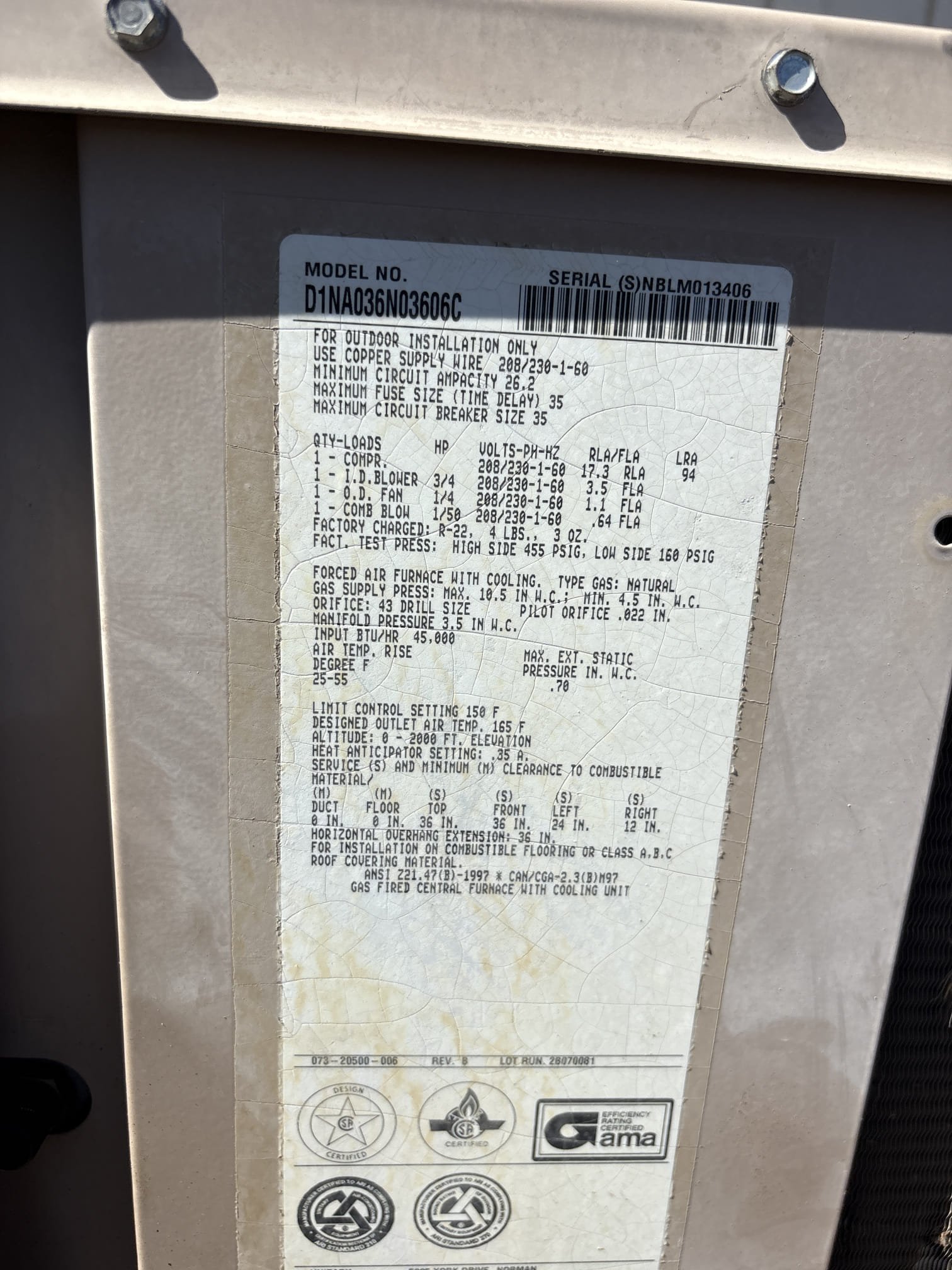 Installed 3 Ton Silver 14 Heat Pump Package Unit,
